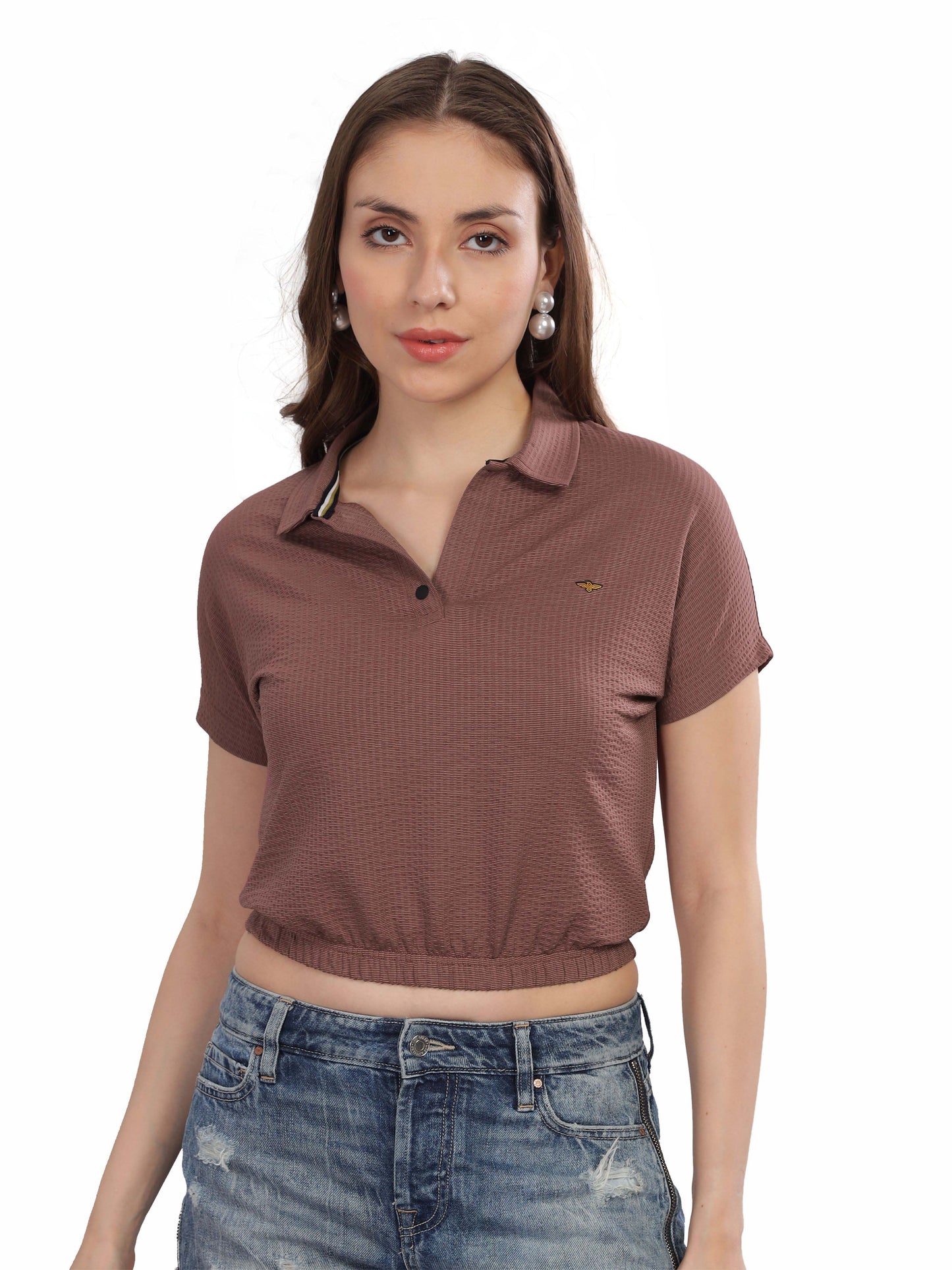 Mauve Women's Crop Tops