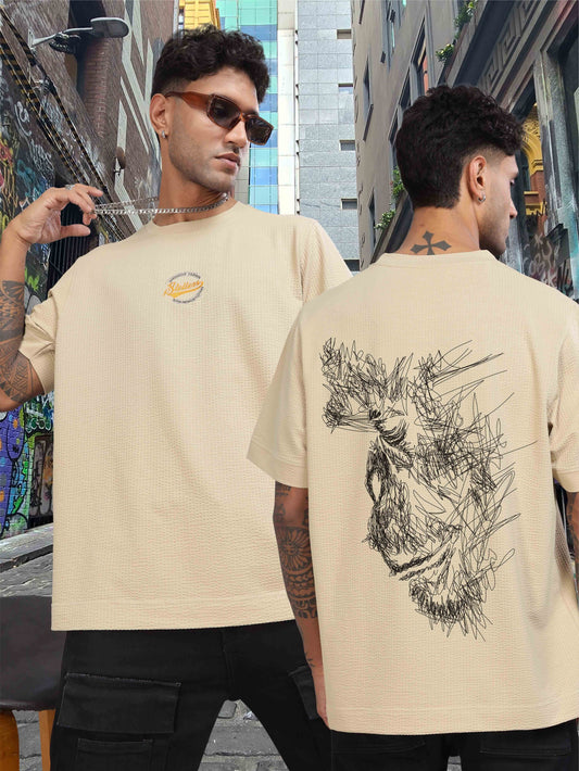 Beige Men's Oversize T-Shirt