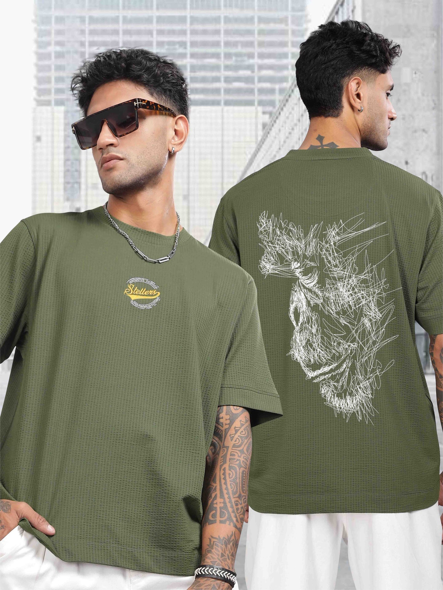 Olive Green Men's Oversize T-Shirt