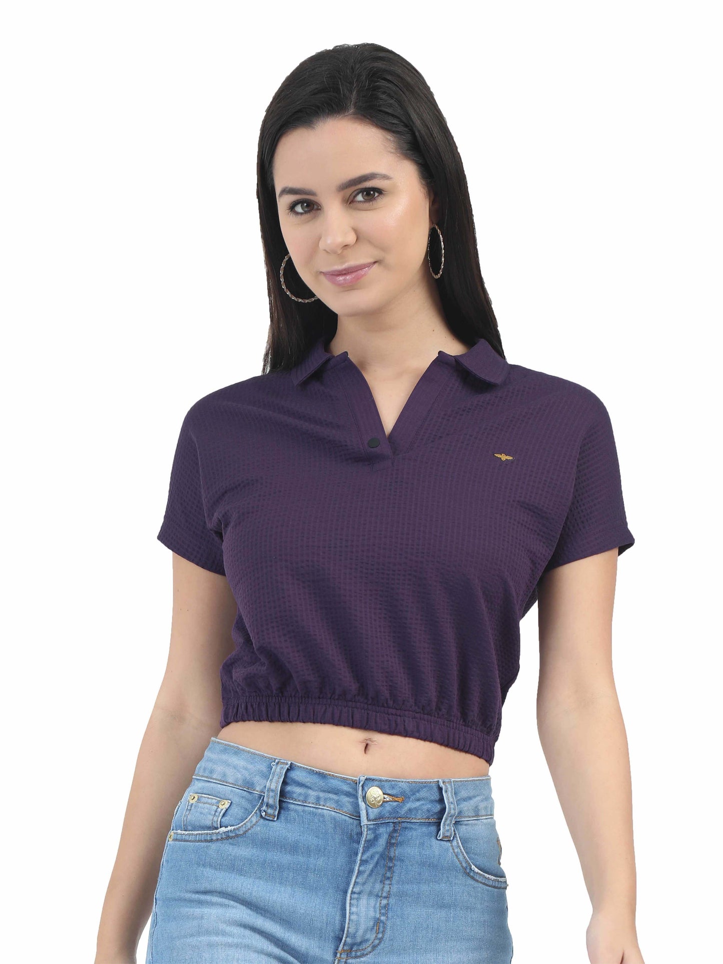 Black Curent Women's Crop Tops