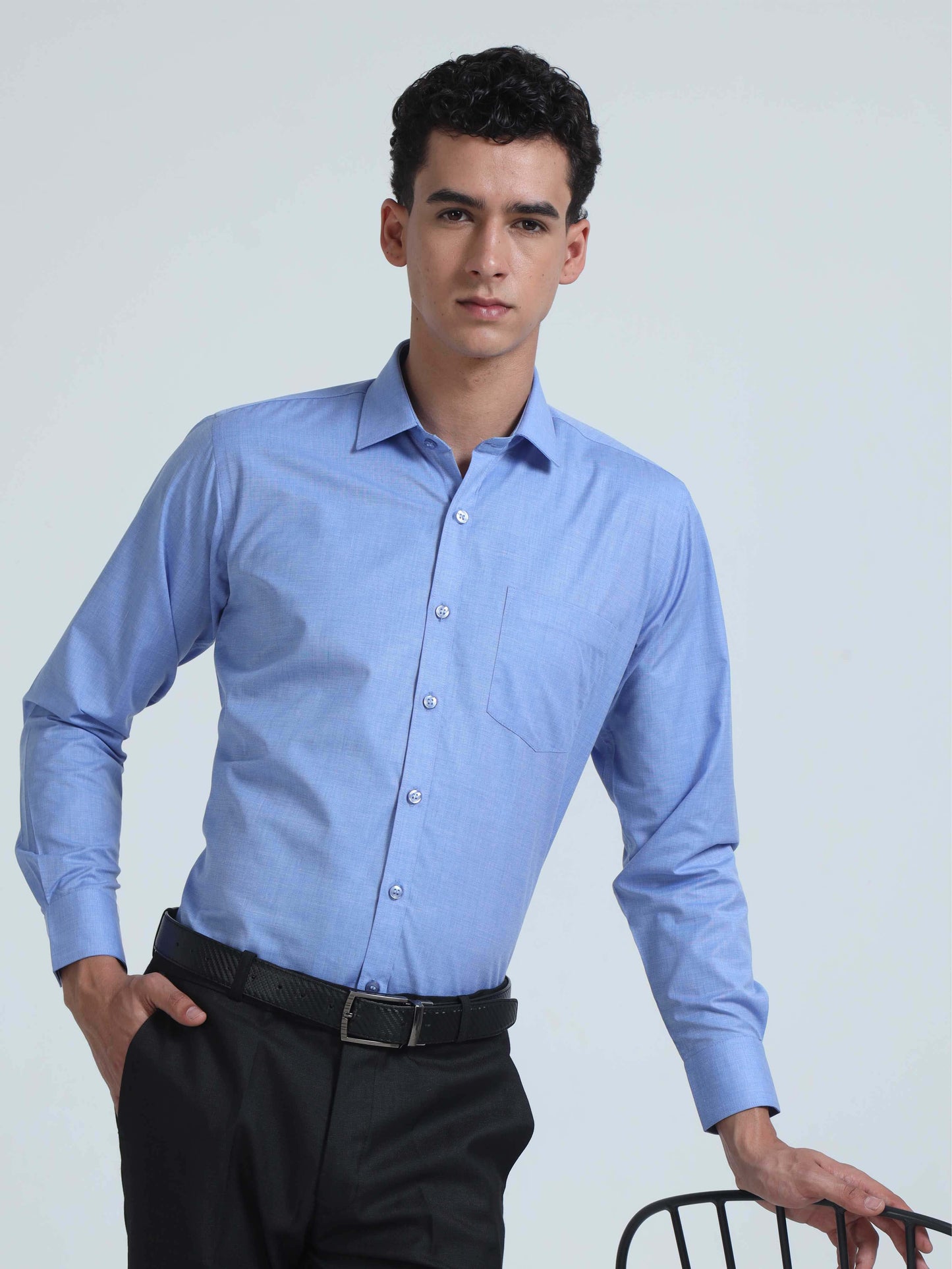 Stellers Office Formal Shirts, Regular-Shirts-Filla Blue