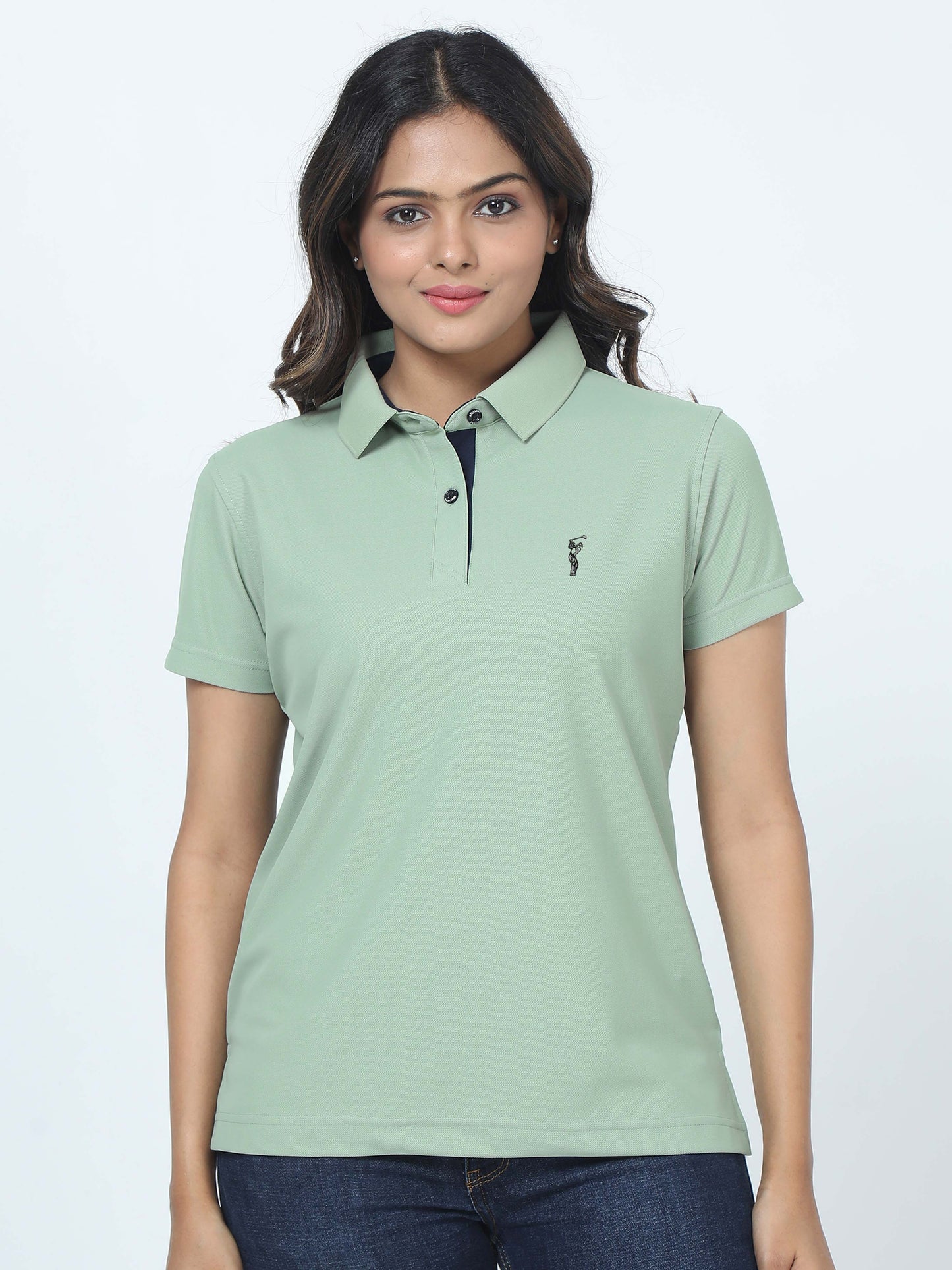 Misty Green Women's Premium Golf Polo T-Shirt