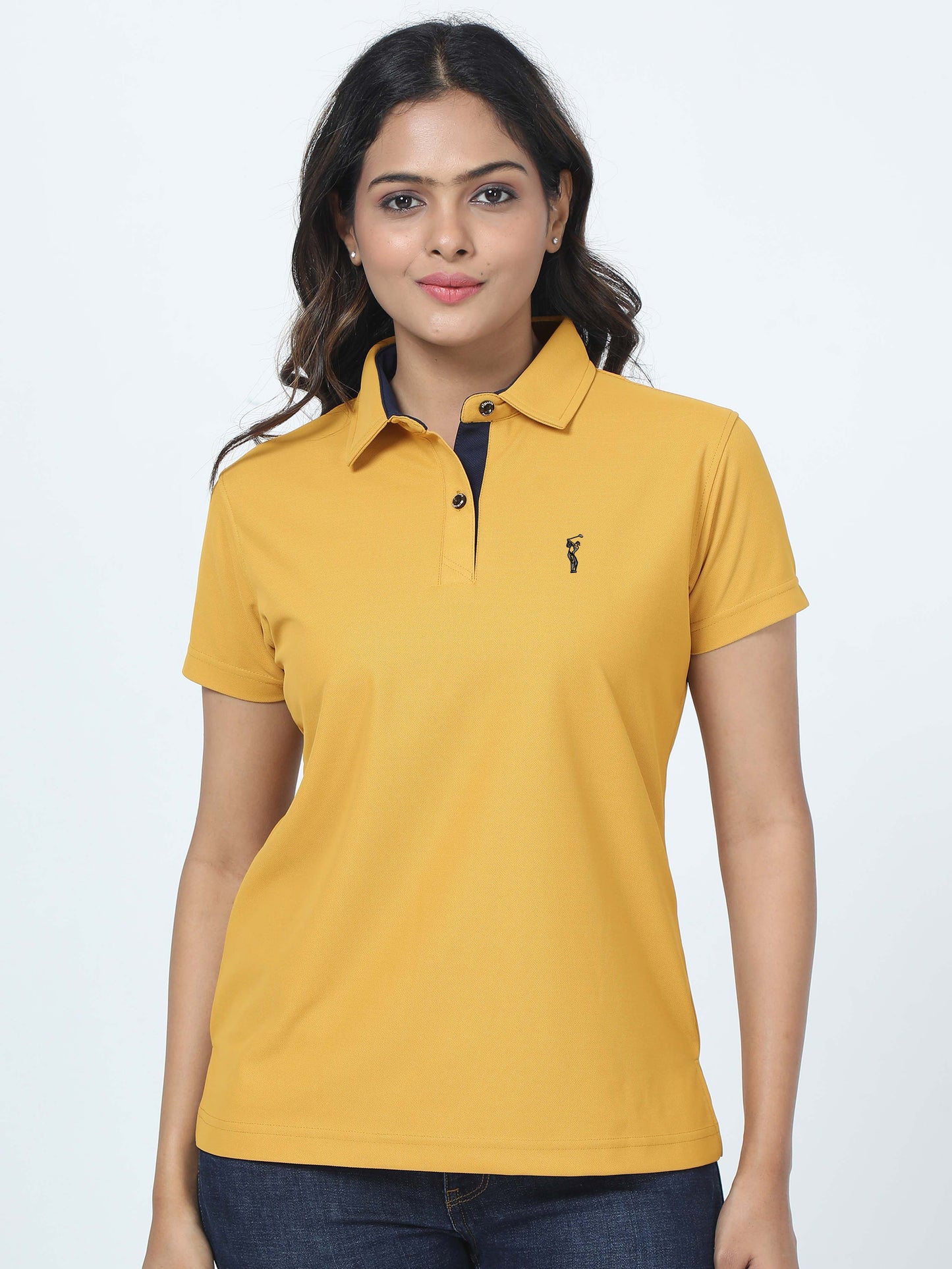 Mustard Women's Premium Golf Polo T-Shirt