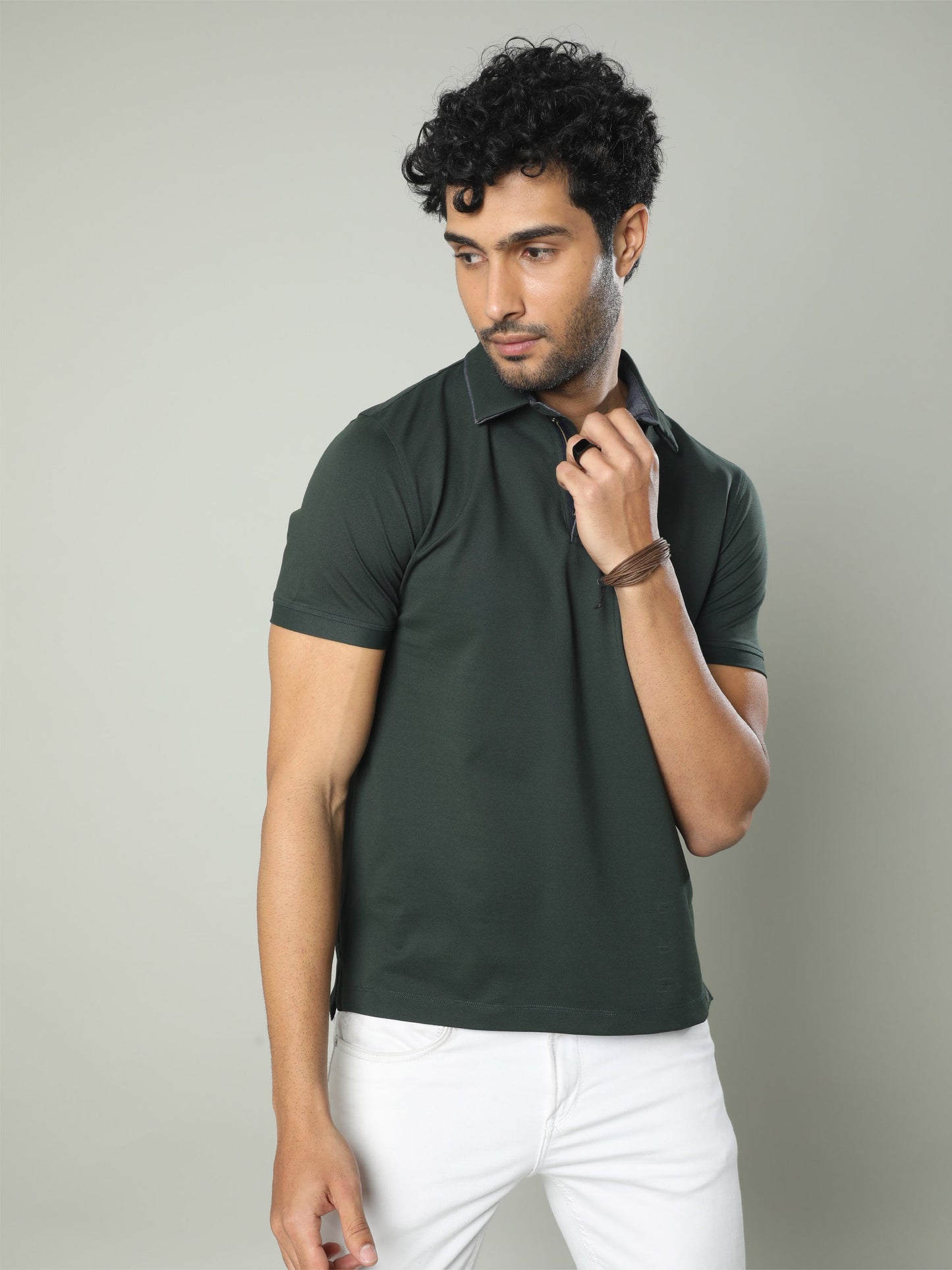 Bottle Green Premium Polo T-Shirt - SoftBerry PQ