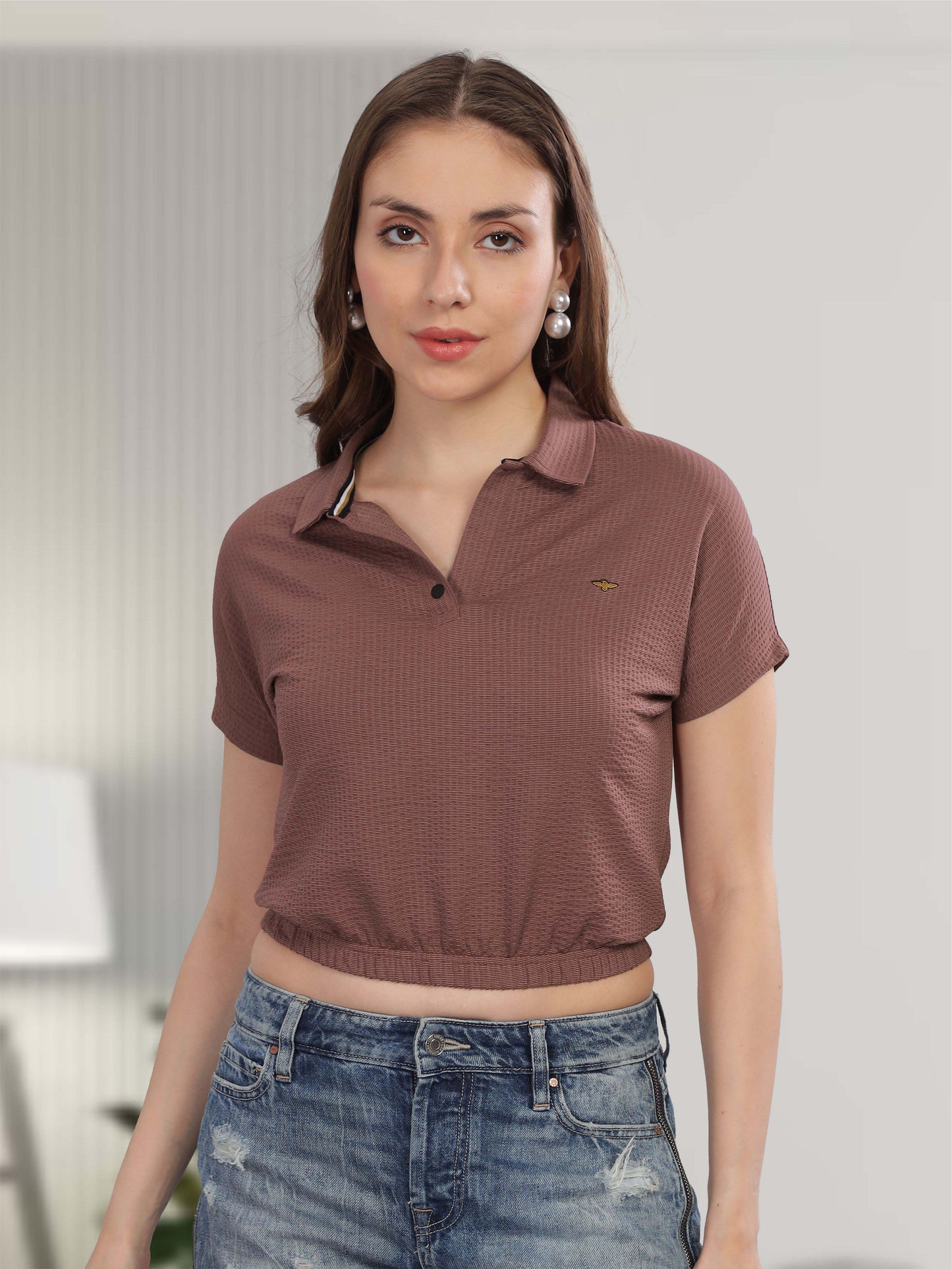 Mauve Women's Crop Tops