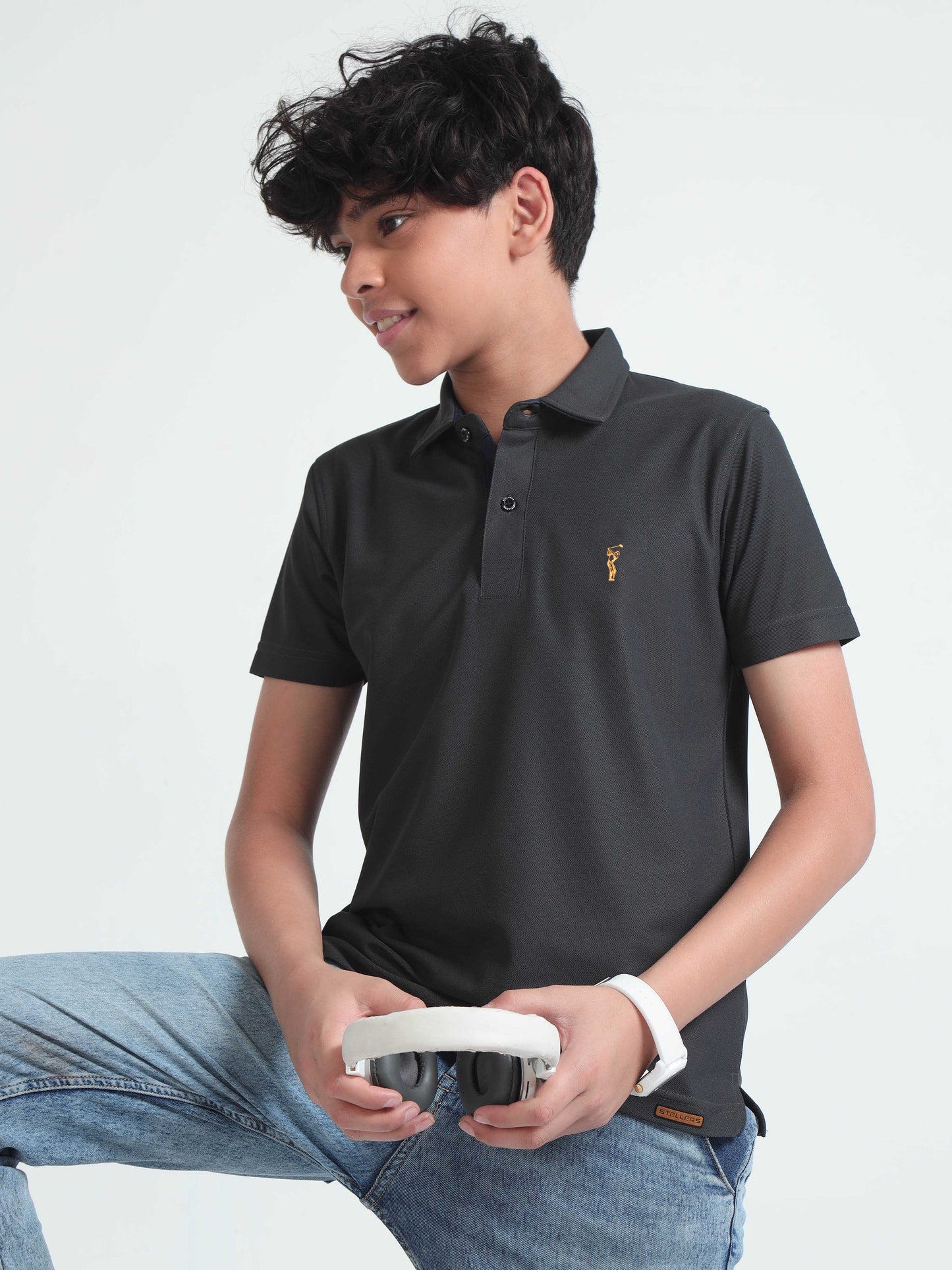 Dark Grey Premium Golf Polo T-Shirt