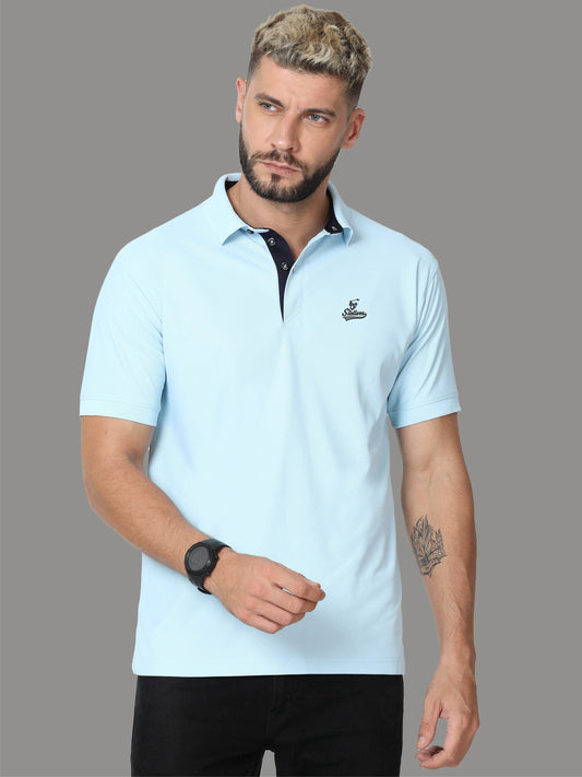 Ice Blue Signature Golf Polo T-Shirt