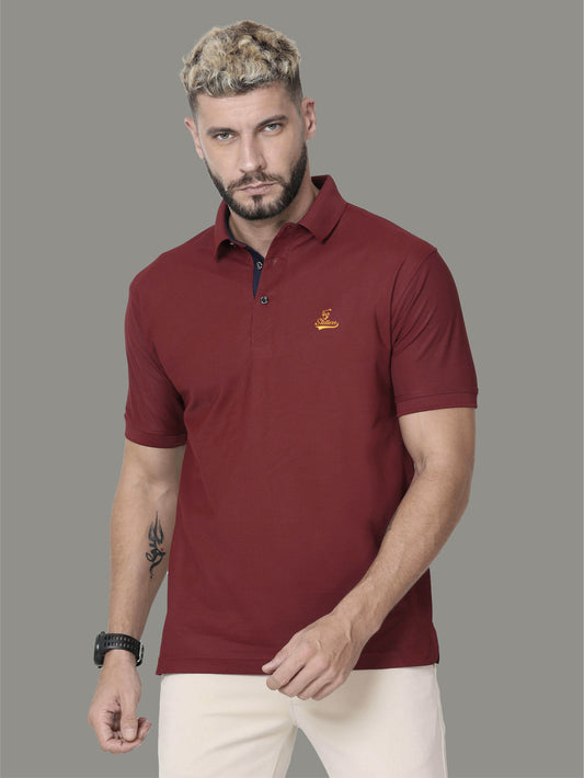 Maroon Signature Golf Polo T-Shirt