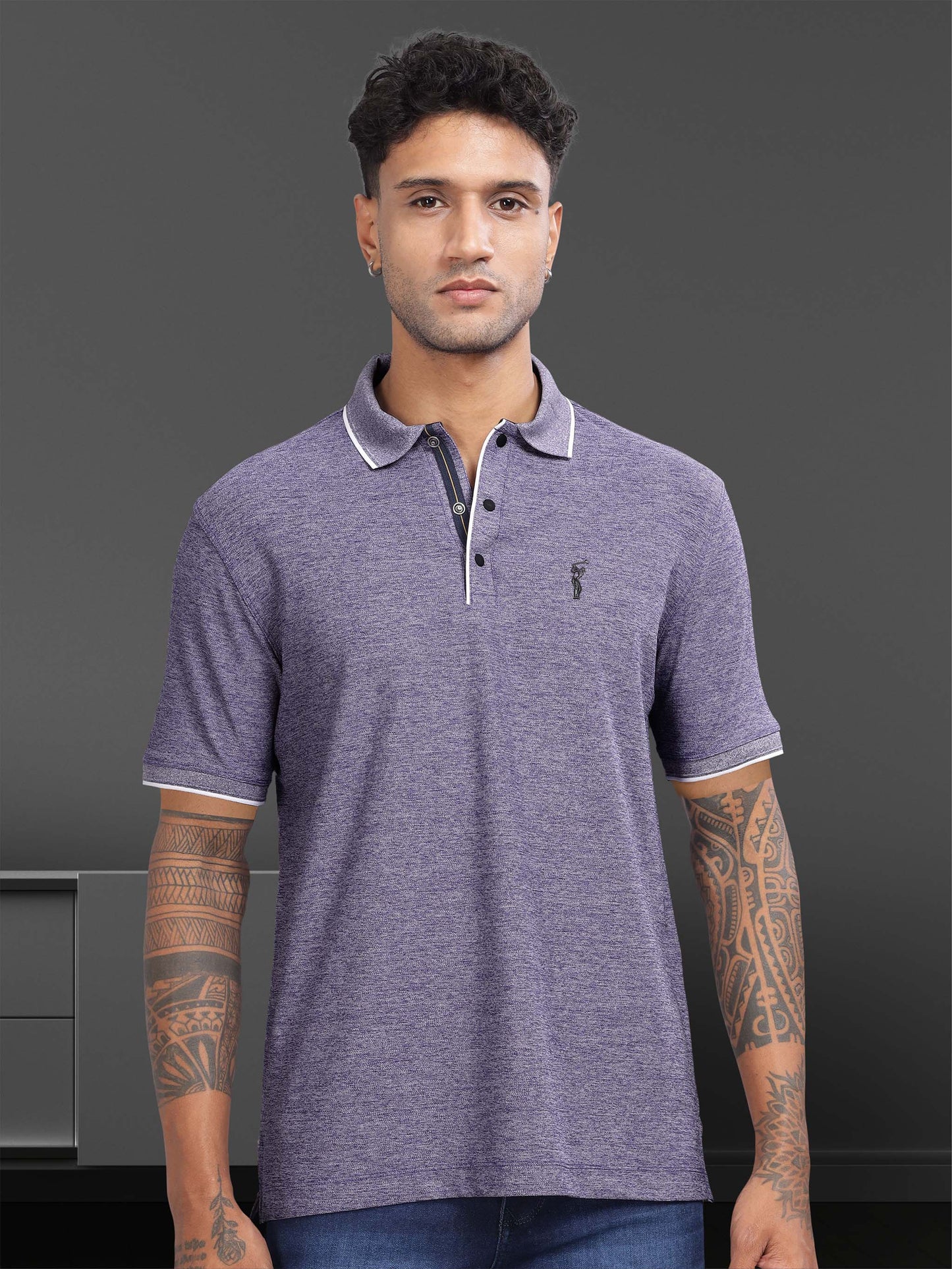 Purple Mist Tipping Polo Shirt