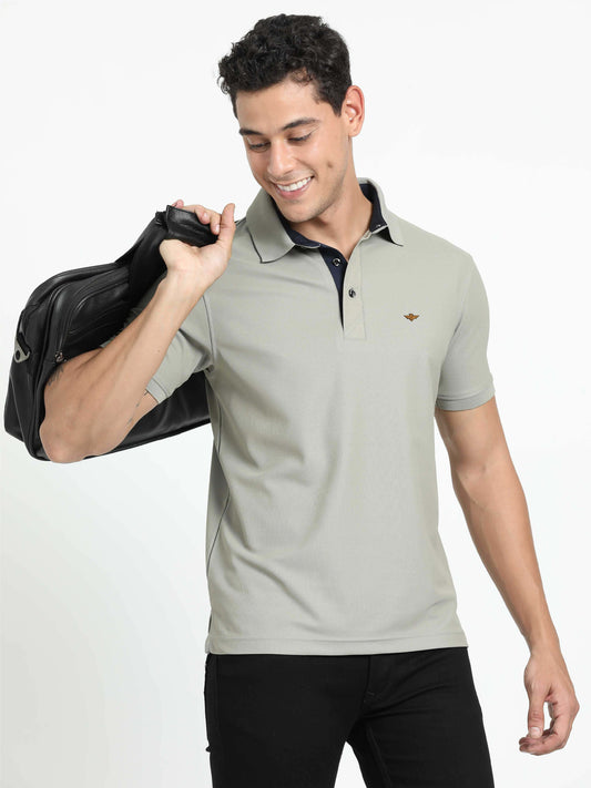 Moose Grey Premium Polo T-Shirt