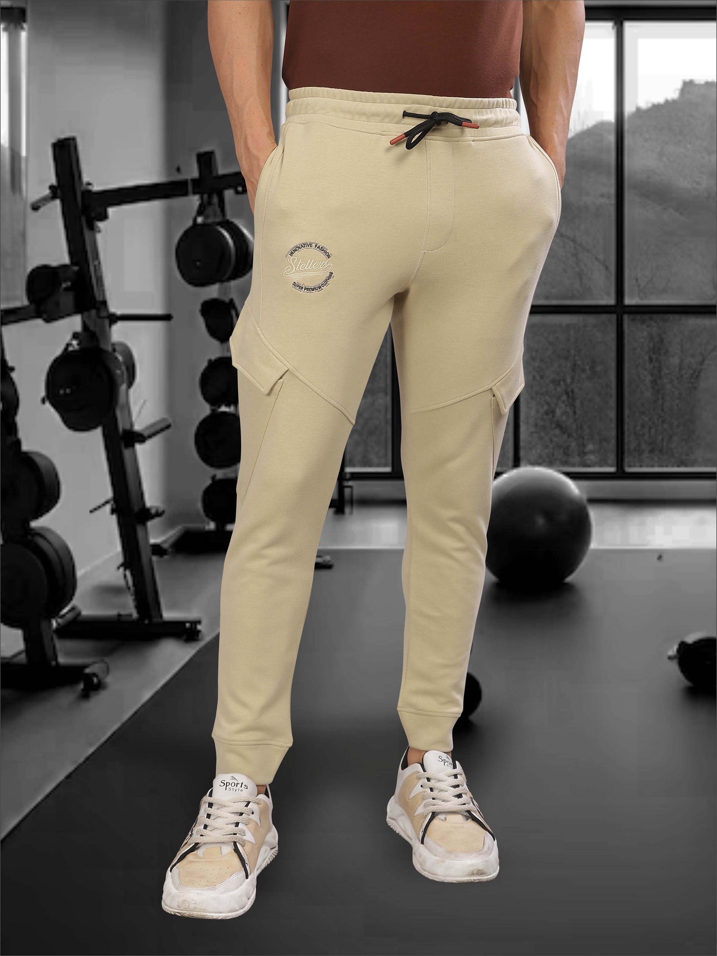 New Beige Men's Track Pant