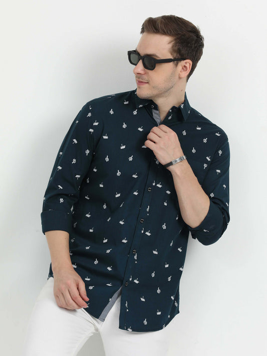 Dark Navy Premium Casual Shirt