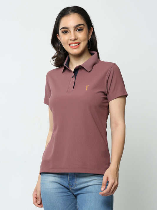 Mauve Women's Premium Golf Polo T-Shirt