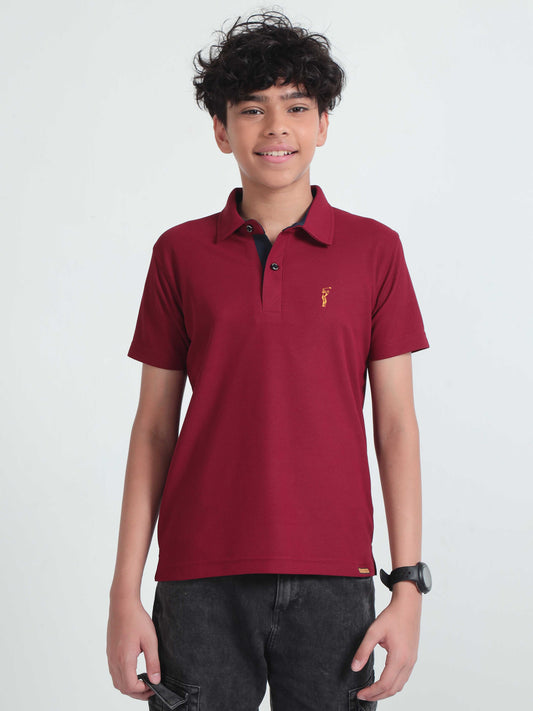 Maroon Premium Golf Polo T-Shirt