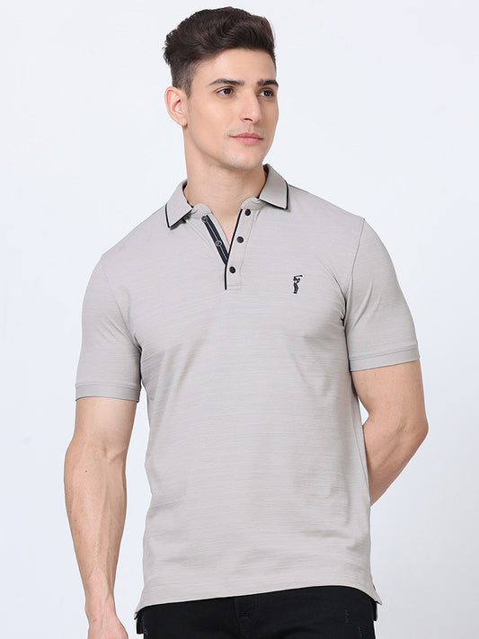 Moose Grey Premium Polo T-Shirt - Pique Crush