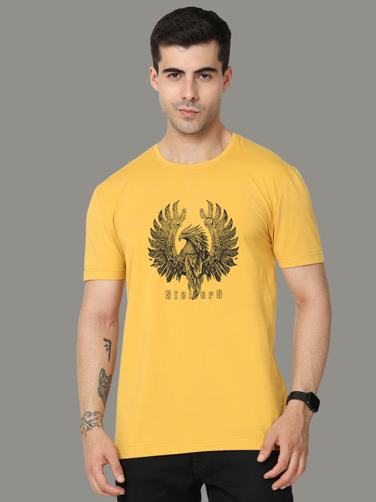 Mustard Crew Neck T-Shirts Warrior