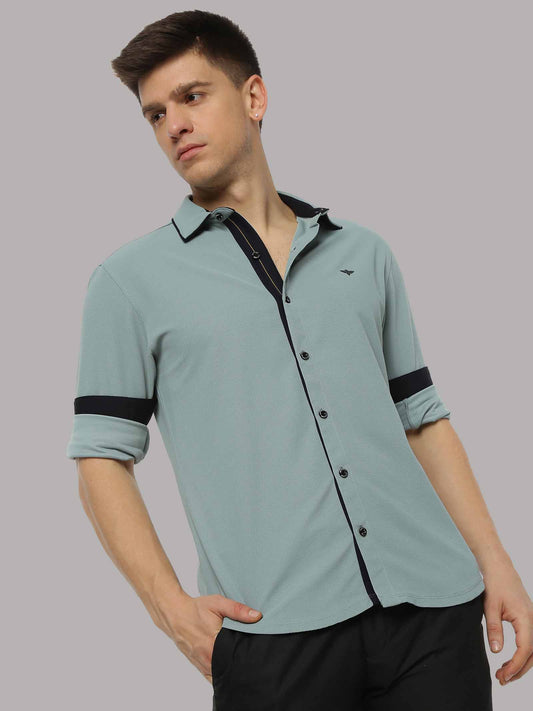 Misty Green Premium Knitted Shirts