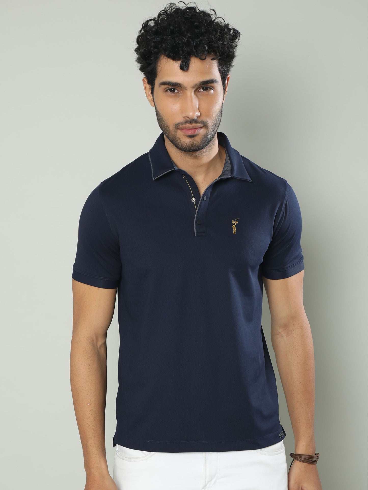 Navy Blue Premium Polo T-Shirt - SoftBerry PQ