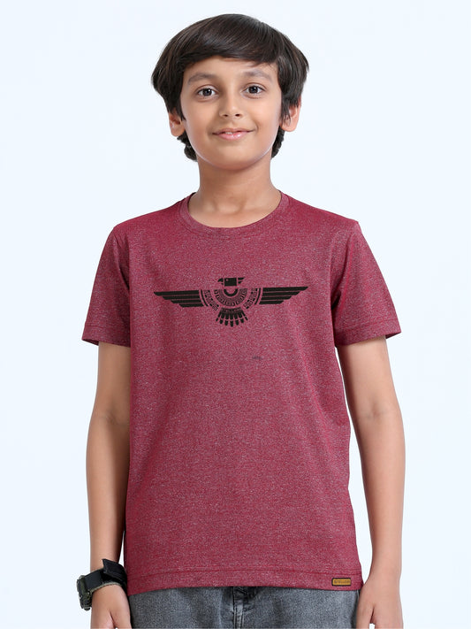 Maroon Crew Neck T-Shirt - Cherokee Cotton