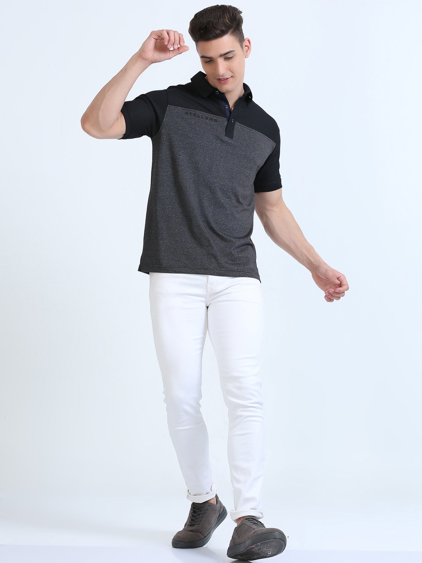 Black T-Cross Polo T-Shirt