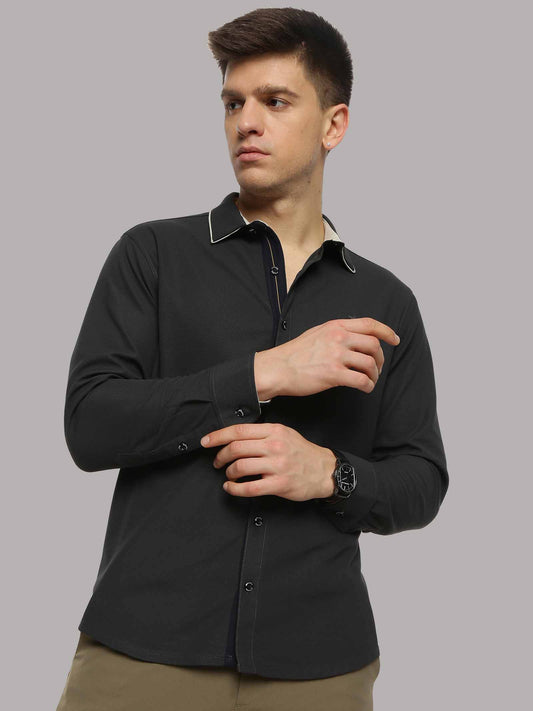 Dark Grey Premium Knitted Shirts