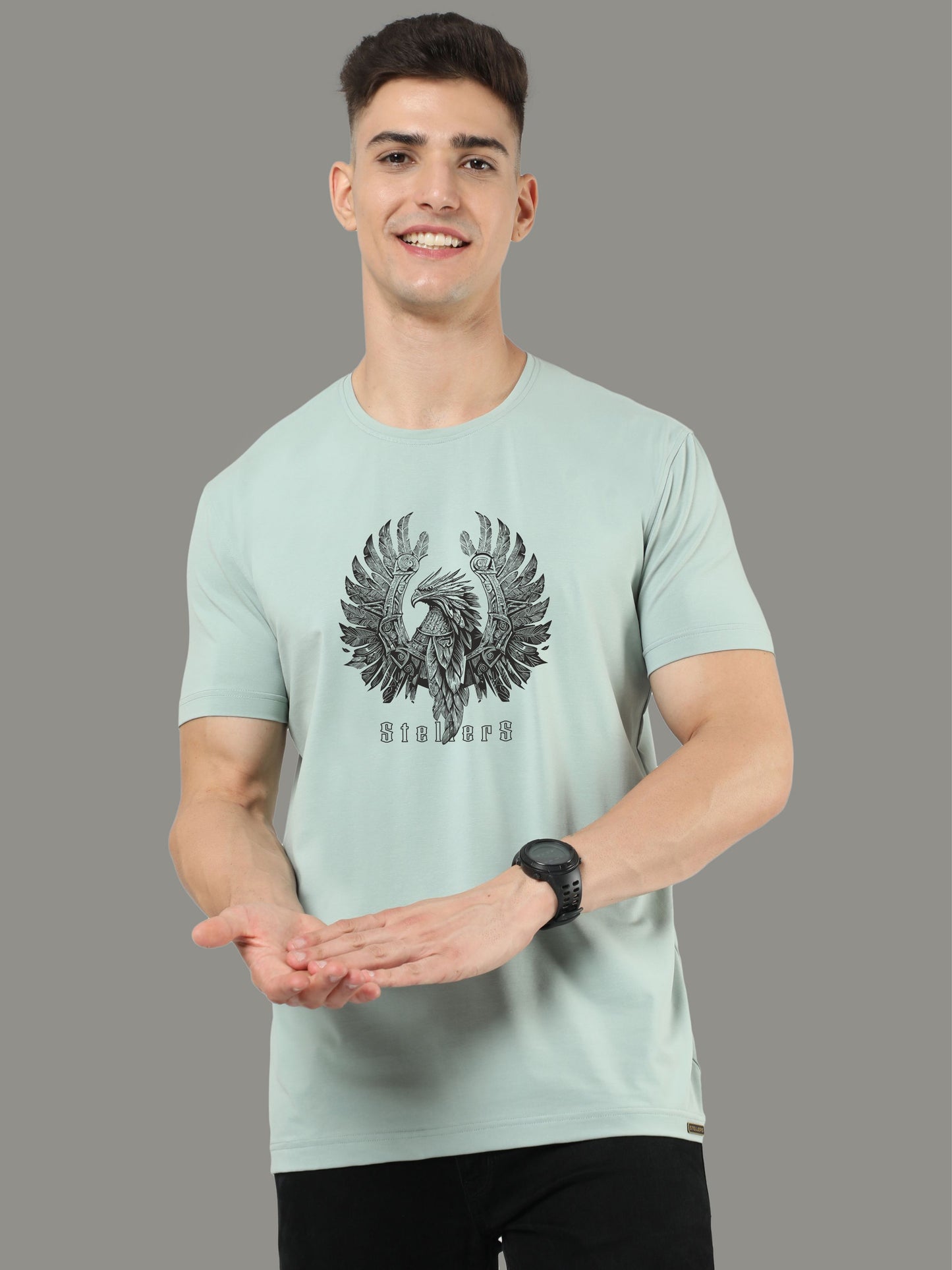 Ocean green Crew Neck T-Shirts Warrior