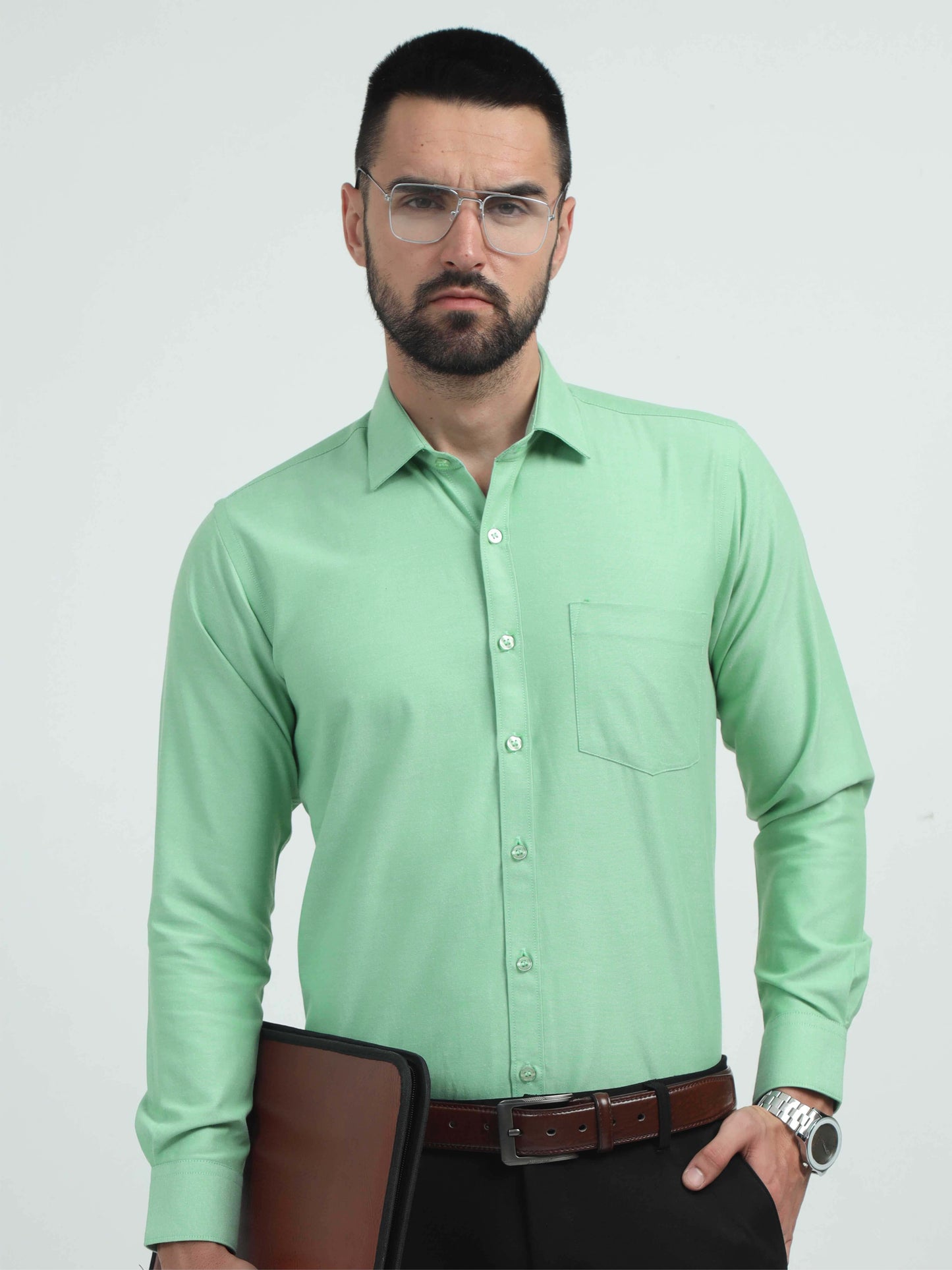 Pista Green Premium Oxford Office Formals