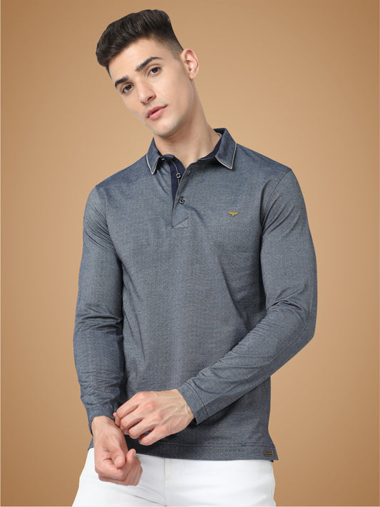 Dark Grey Dropman Classic Polo T-Shirt Full Sleeve