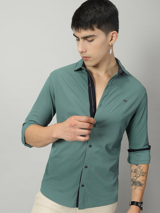 Ivory Green Premium Knitted Shirts