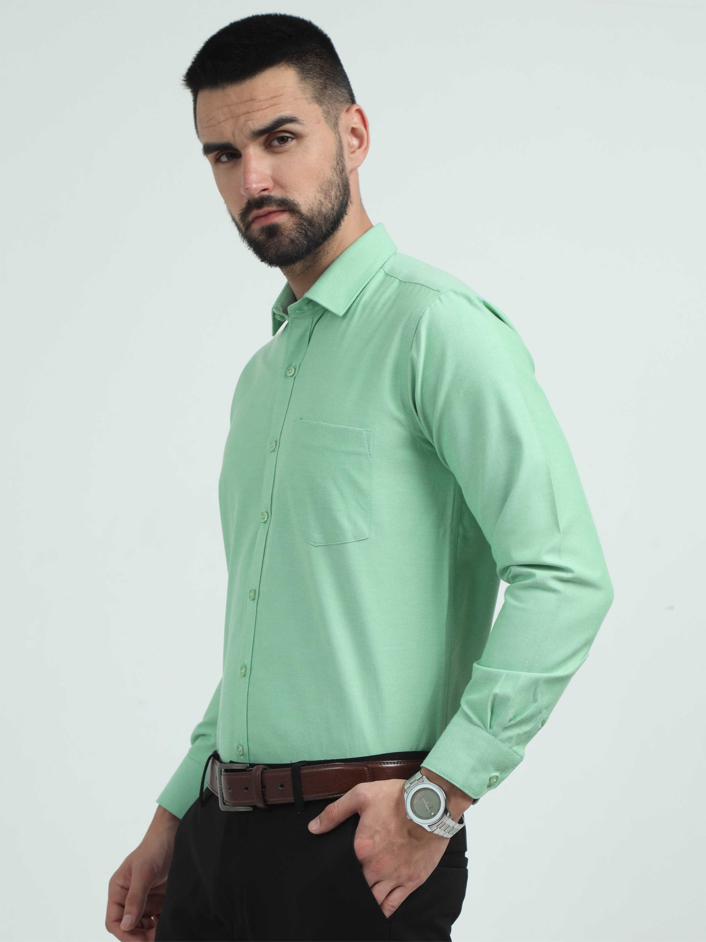 Pista Green Premium Oxford Office Formals