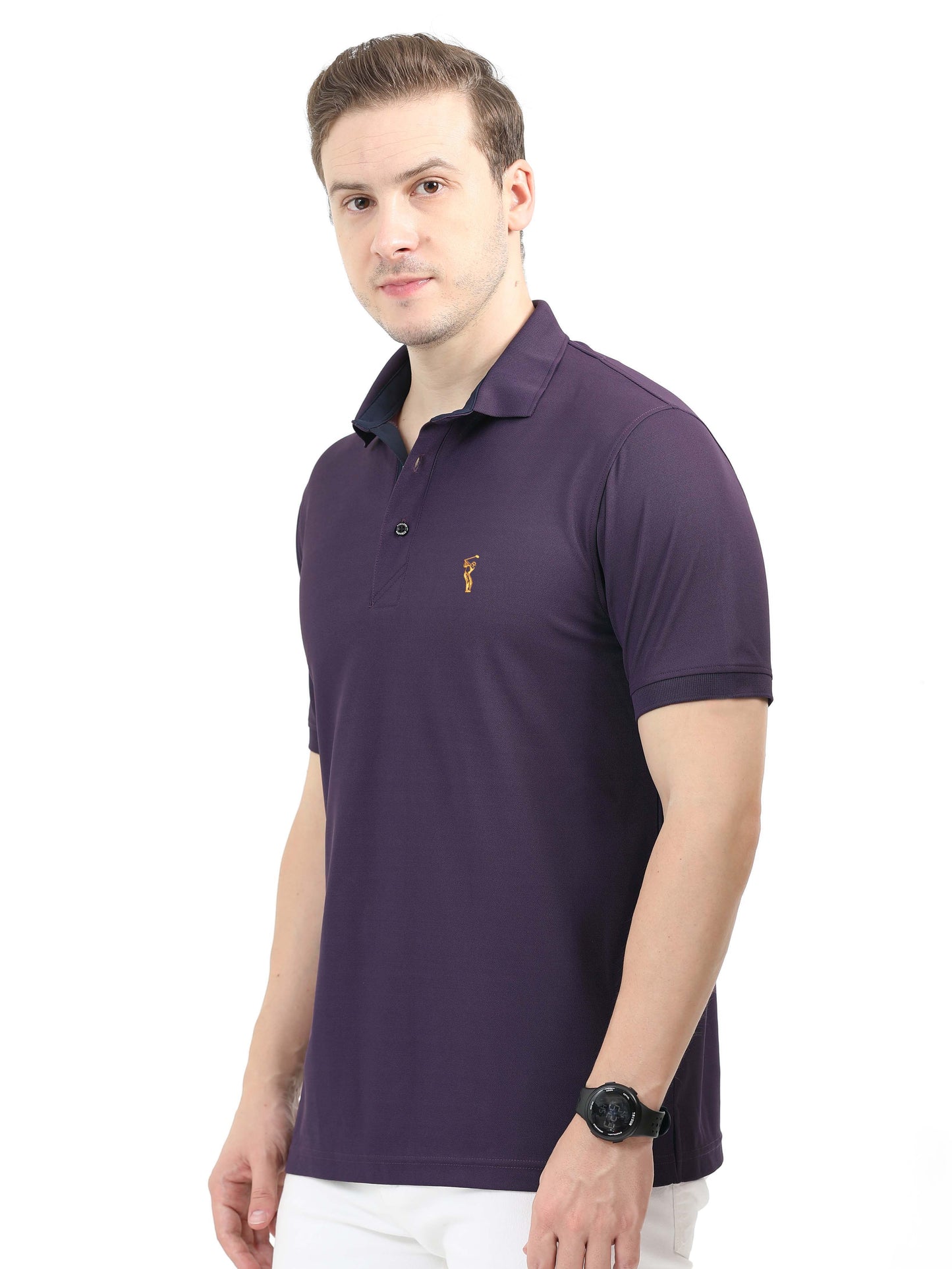 Black Current Premium Golf Polo T-Shirt