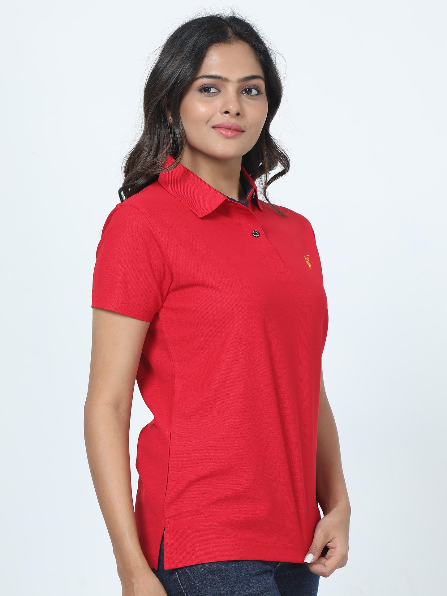 Red Women's Premium Golf Polo T-Shirt