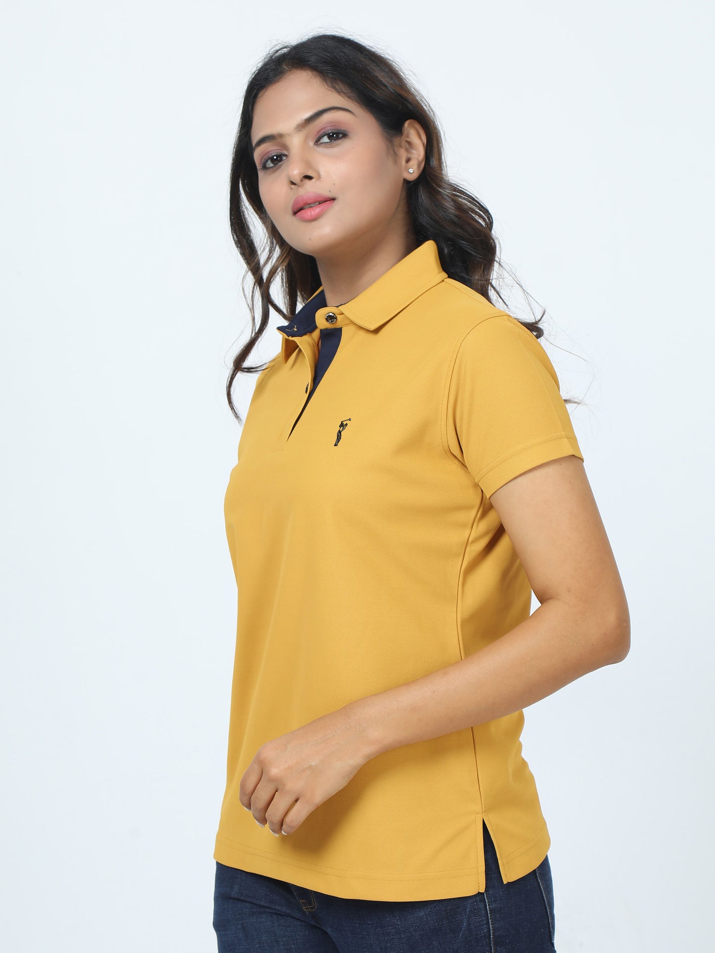 Mustard Women's Premium Golf Polo T-Shirt