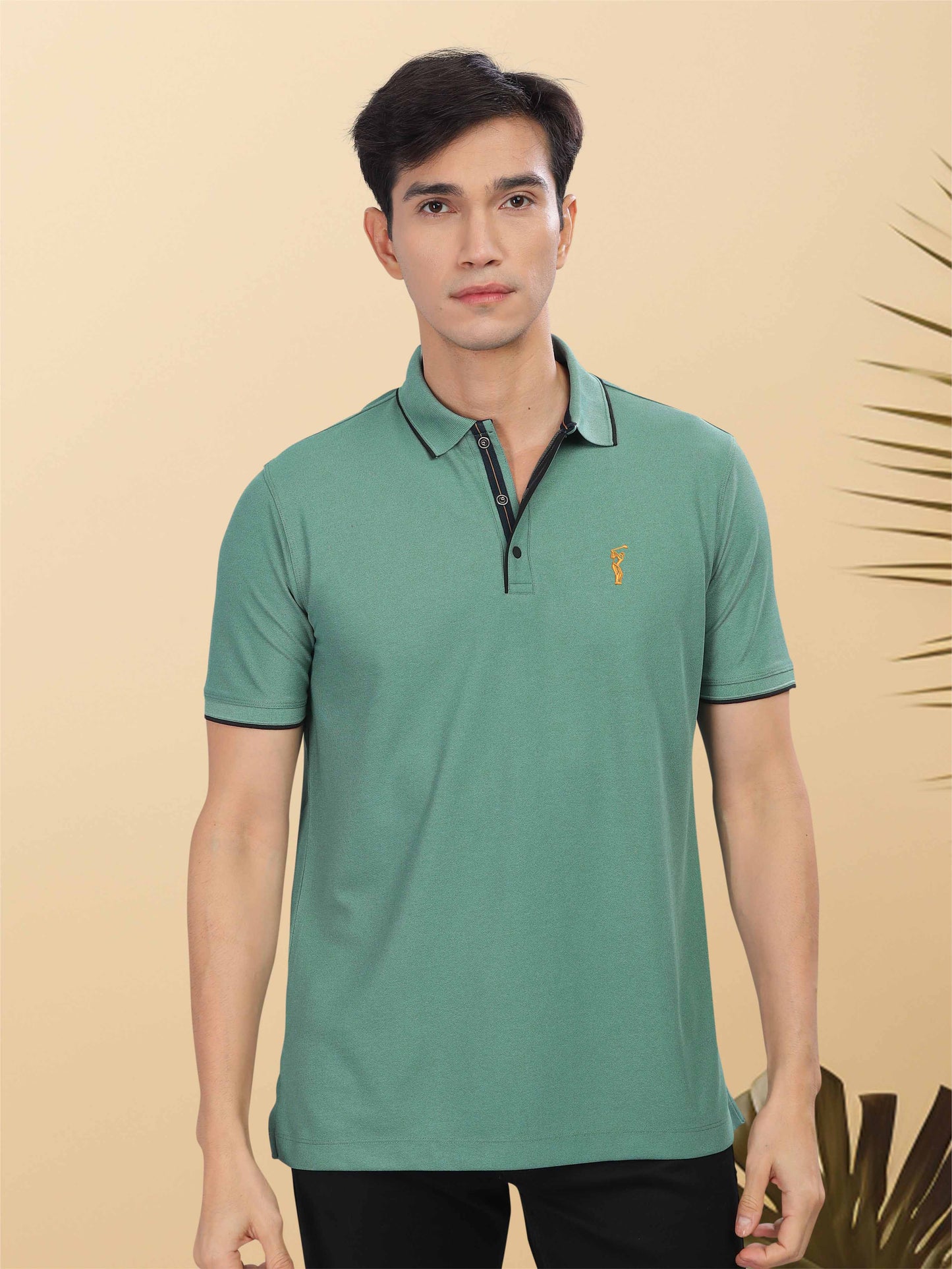 Aqa Green Tipping Polo Shirt