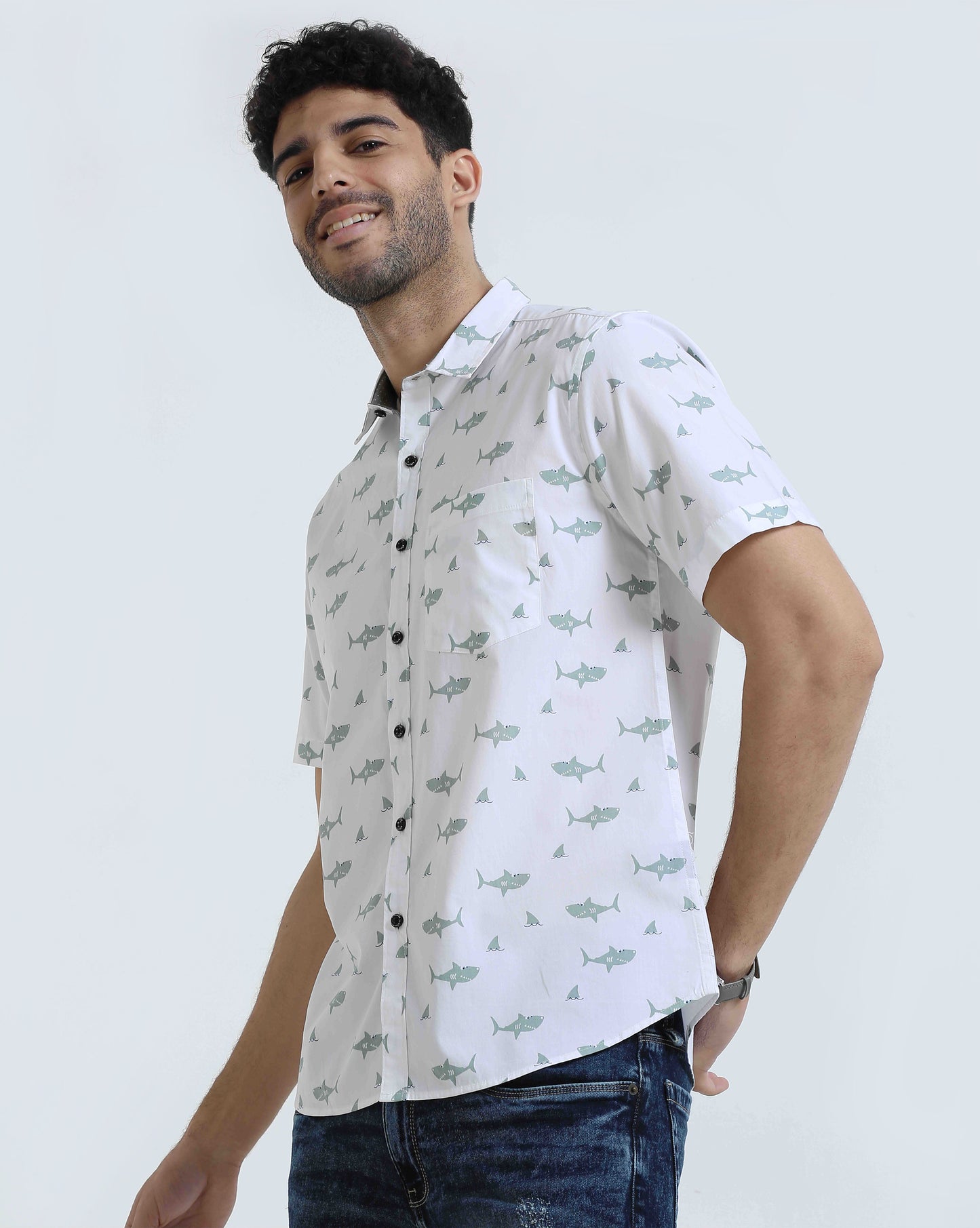 White Premium Holiday Casual Shirt