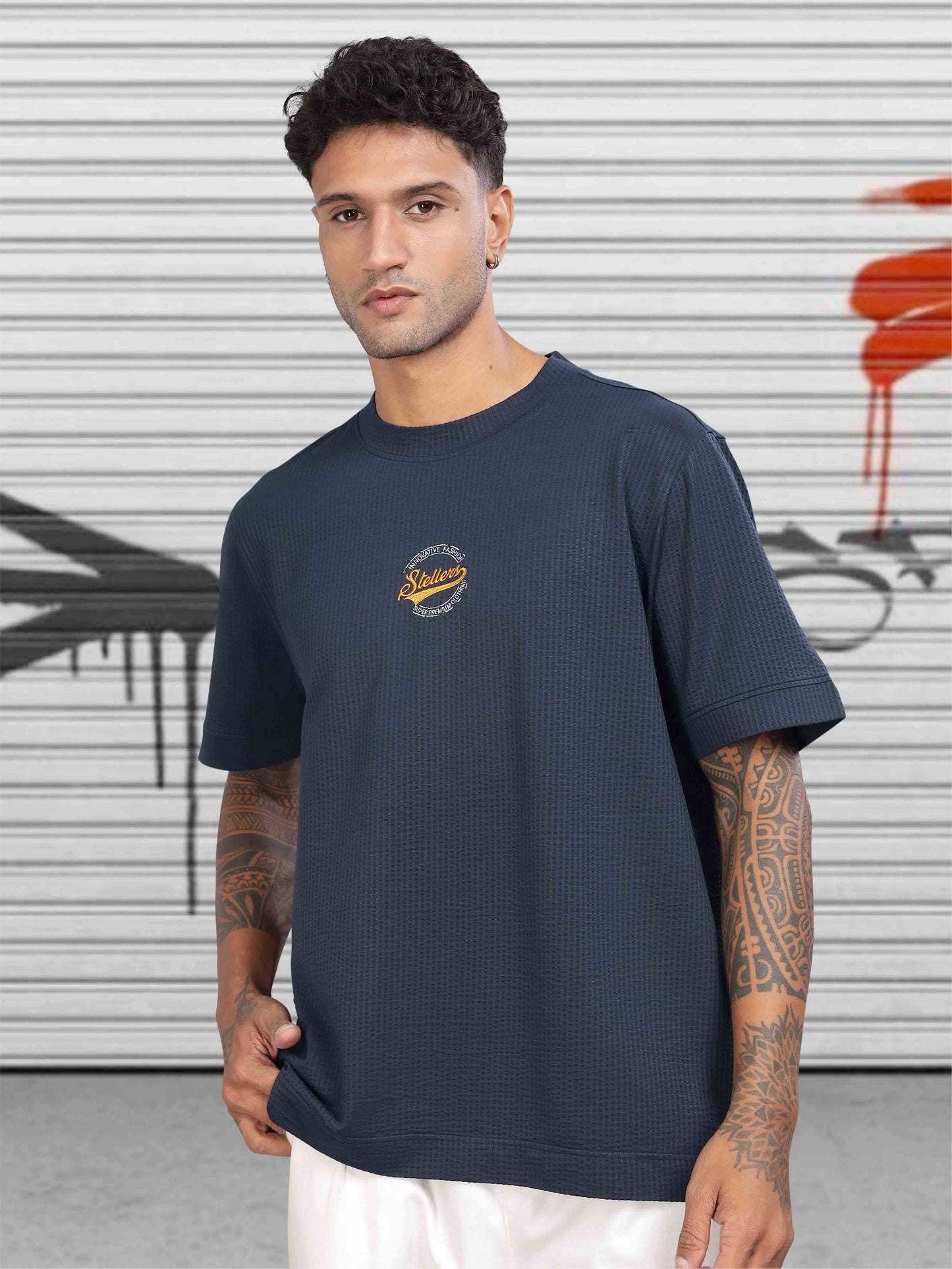 Navy Blue Men's Oversize T-Shirt