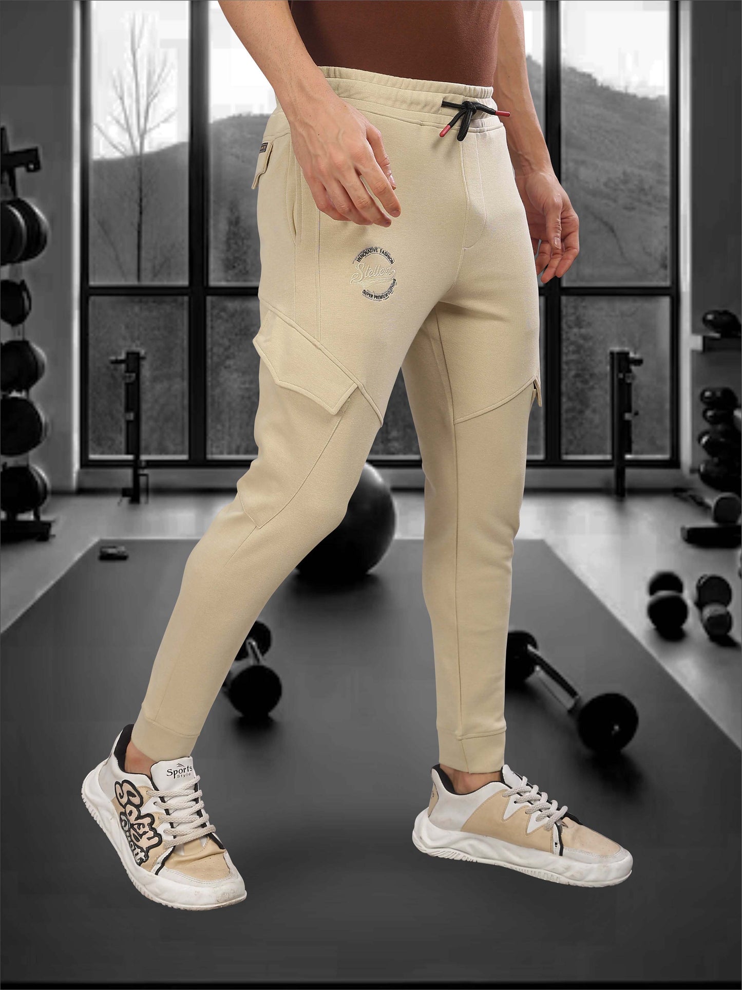 New Beige Men's Track Pant