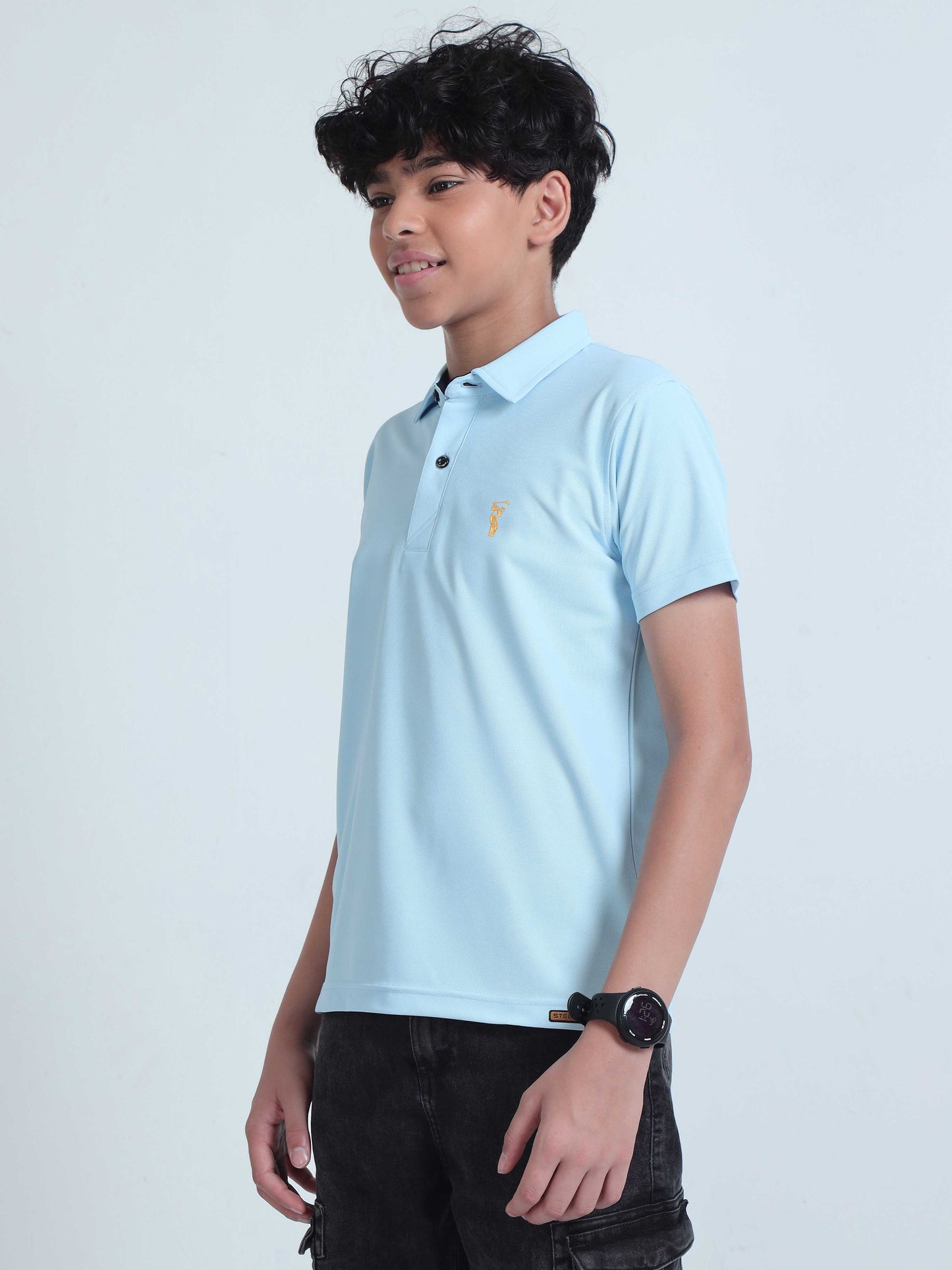 Ice Blue Premium Golf Polo T-Shirt