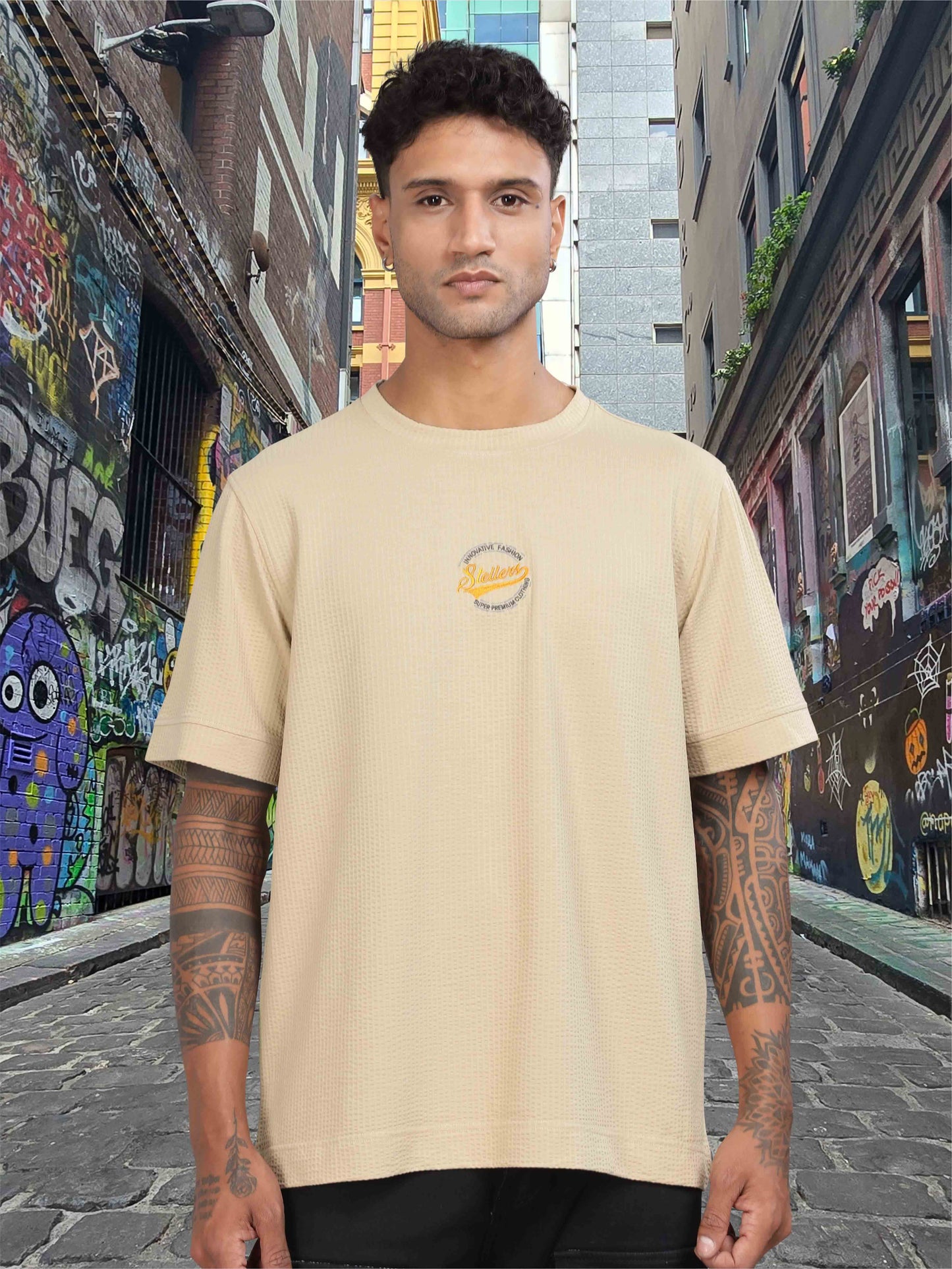 Beige Men's Oversize T-Shirt