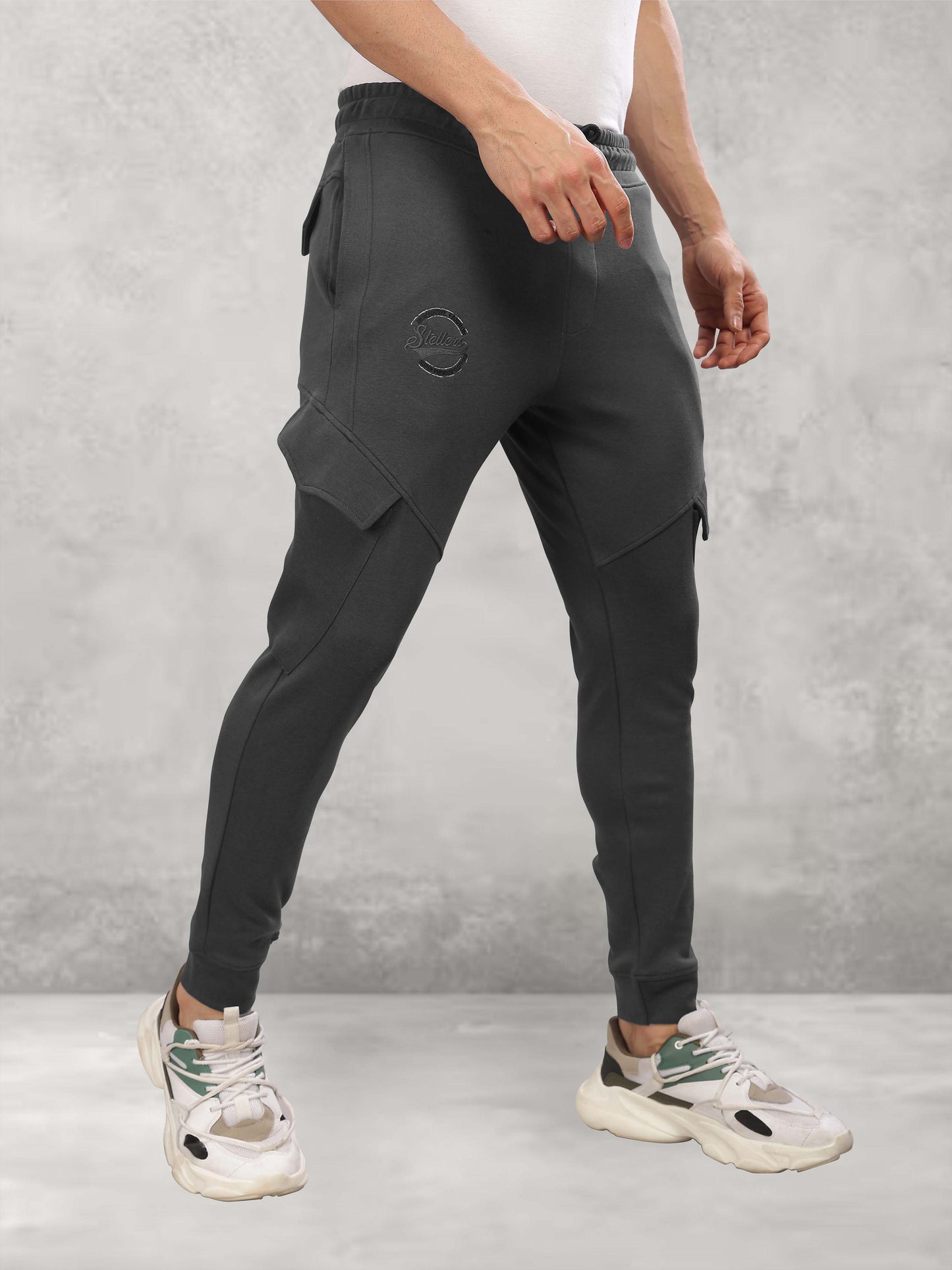 New Dark Grey Men's Track Pant