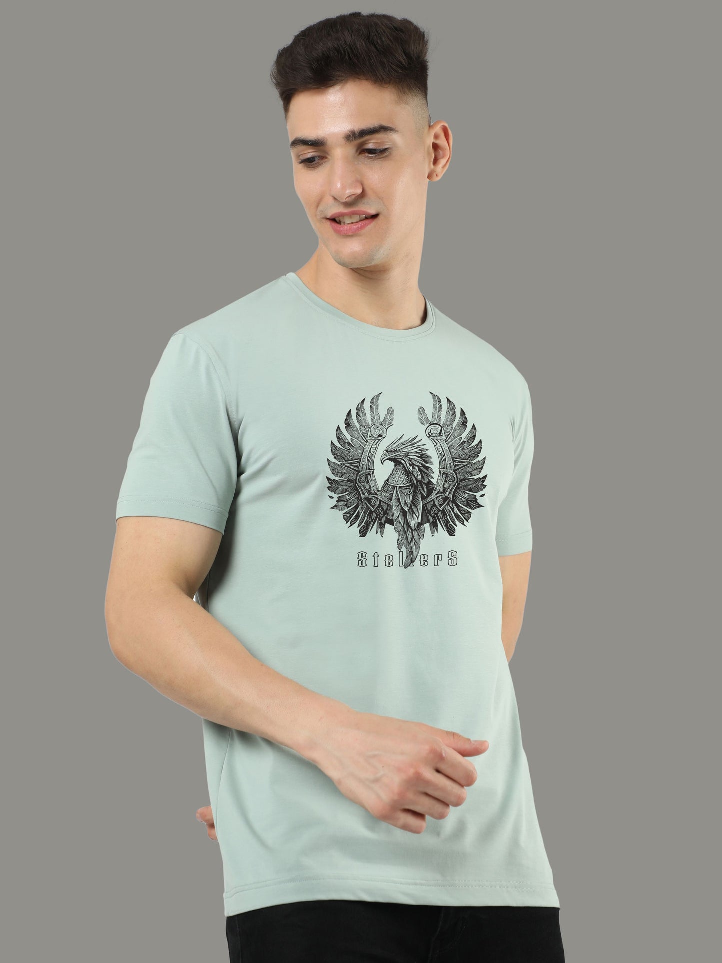 Ocean green Crew Neck T-Shirts Warrior