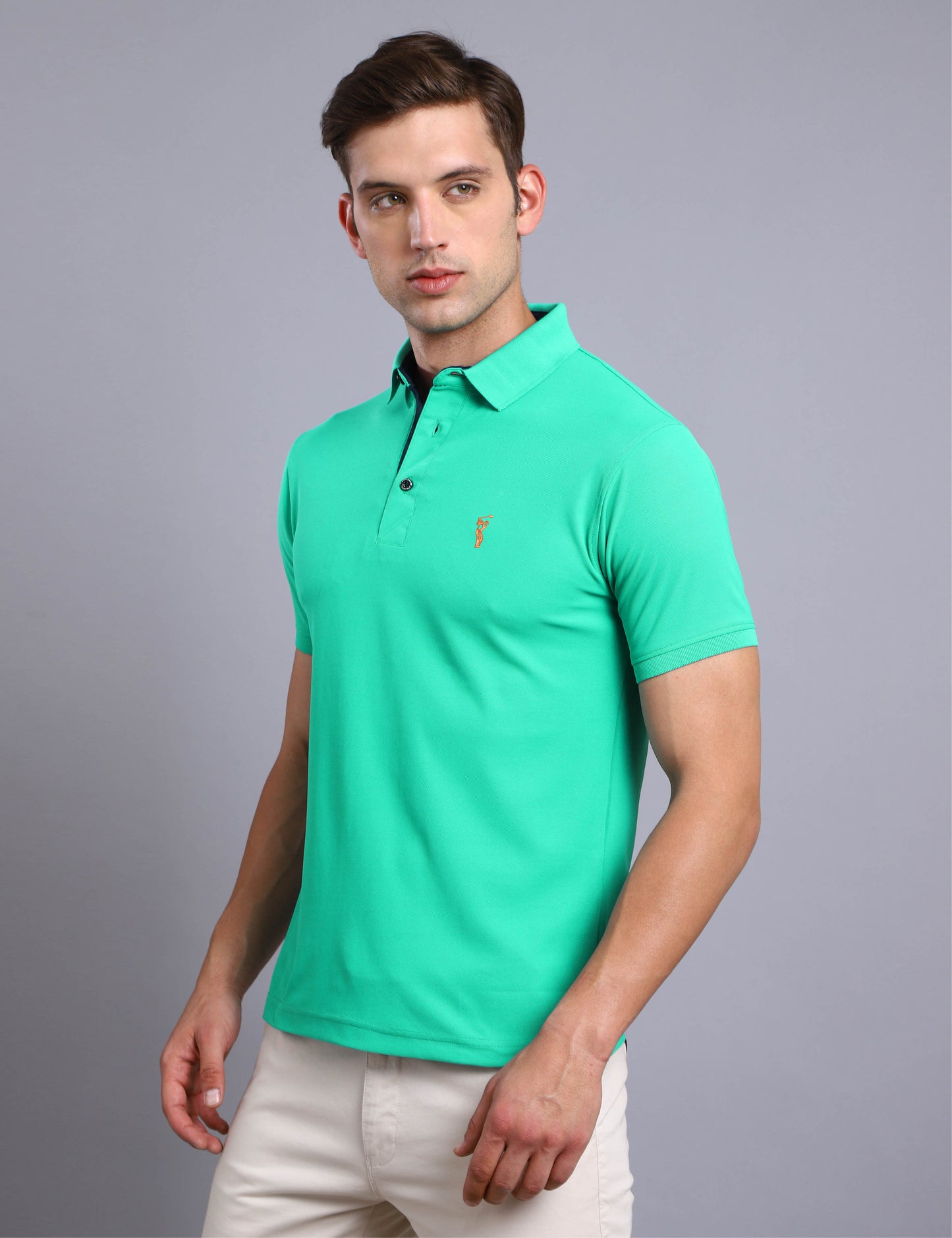 Jade Green Ant Print Golf Polo T-Shirts