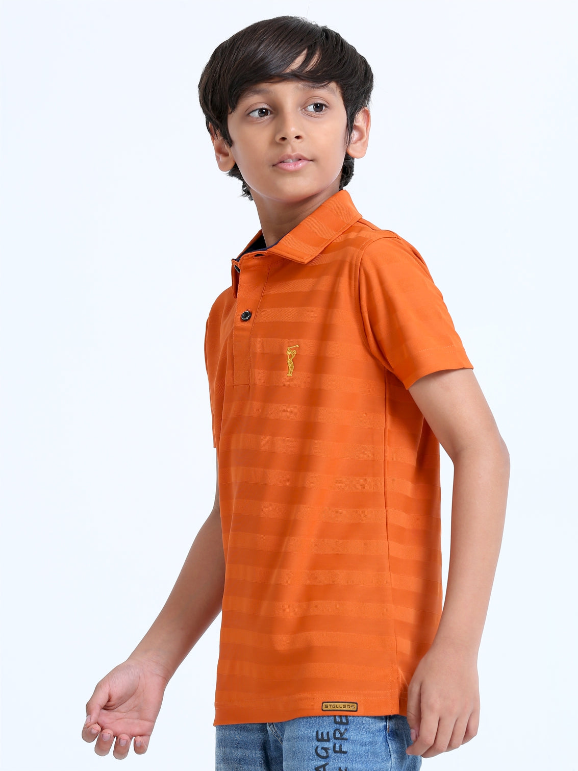 Russet Sublimation Stripes Polo T-Shirt