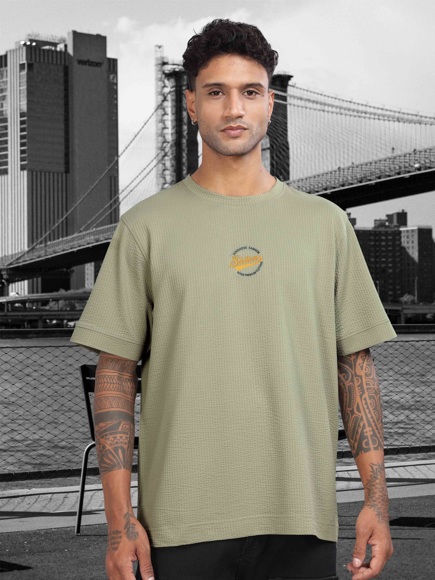 Moose Grey Men's Oversize T-Shirt