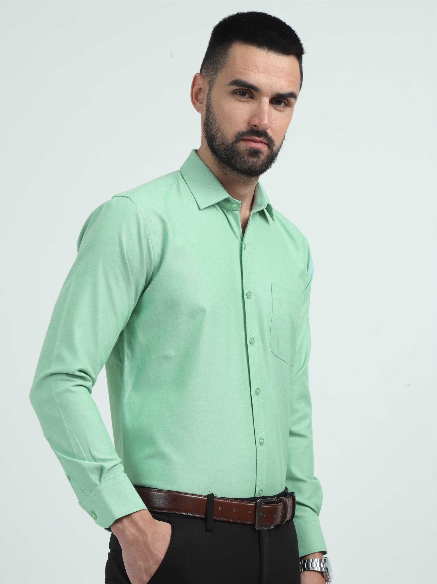 Pista Green Premium Oxford Office Formals