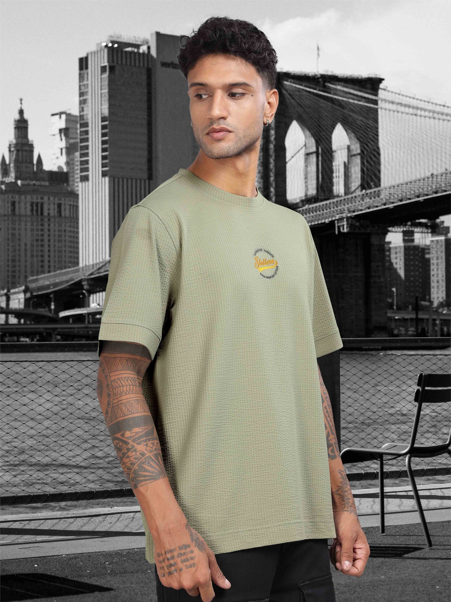 Moose Grey Men's Oversize T-Shirt