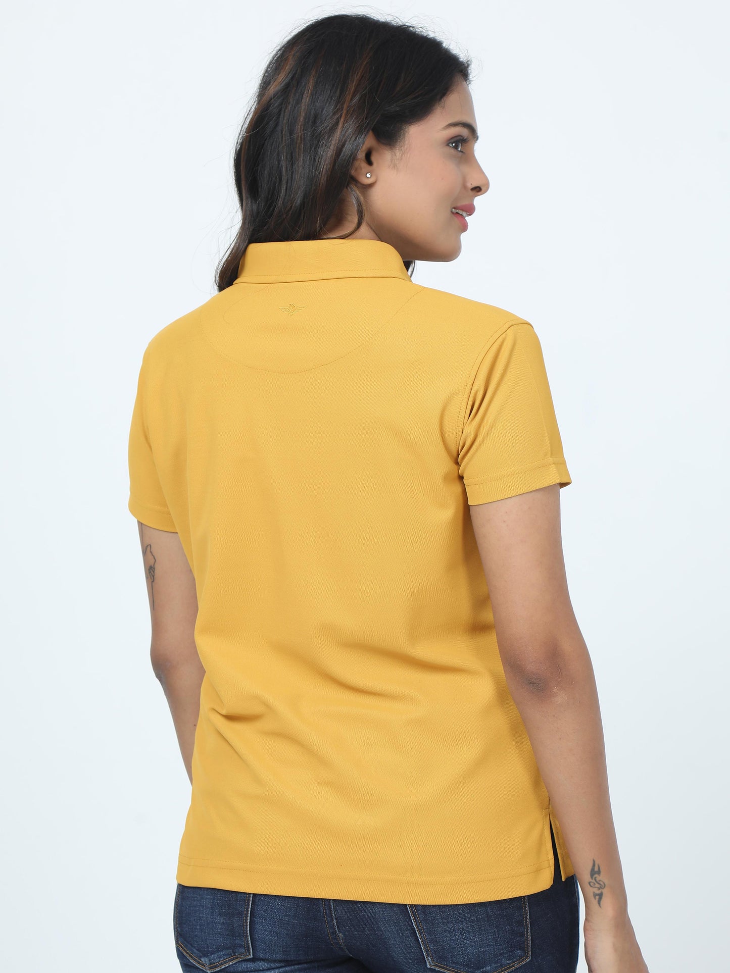 Mustard Women's Premium Golf Polo T-Shirt