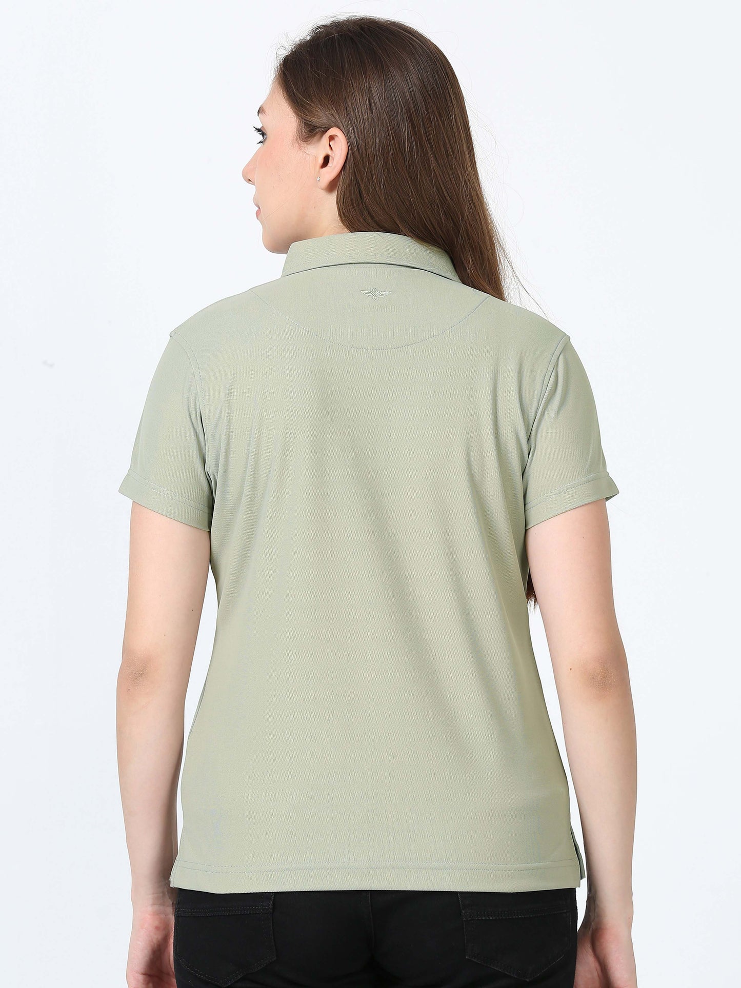 Moose Grey Women's Premium Golf Polo T-Shirt