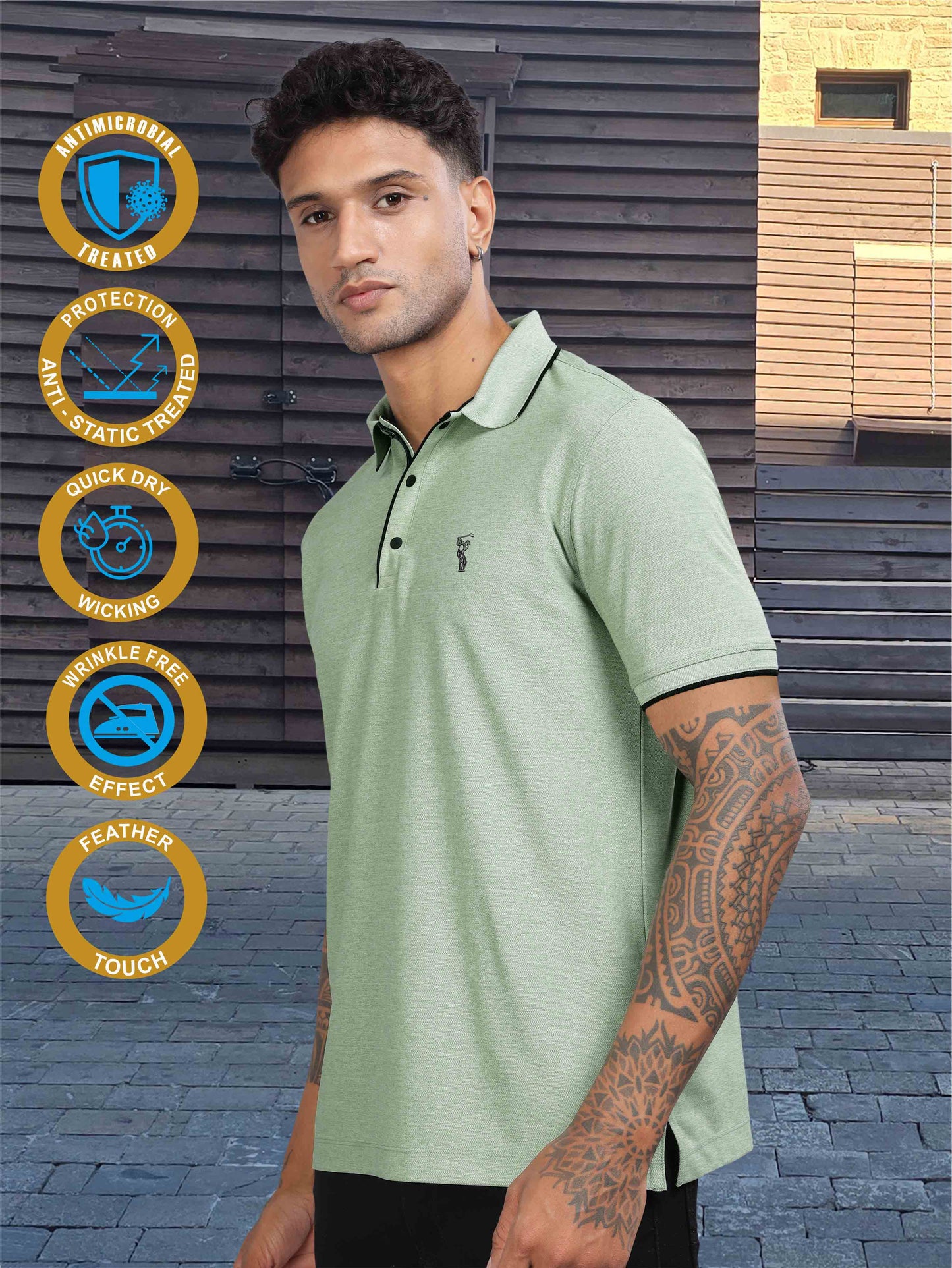 Ocean Milange Tipping Polo Shirt