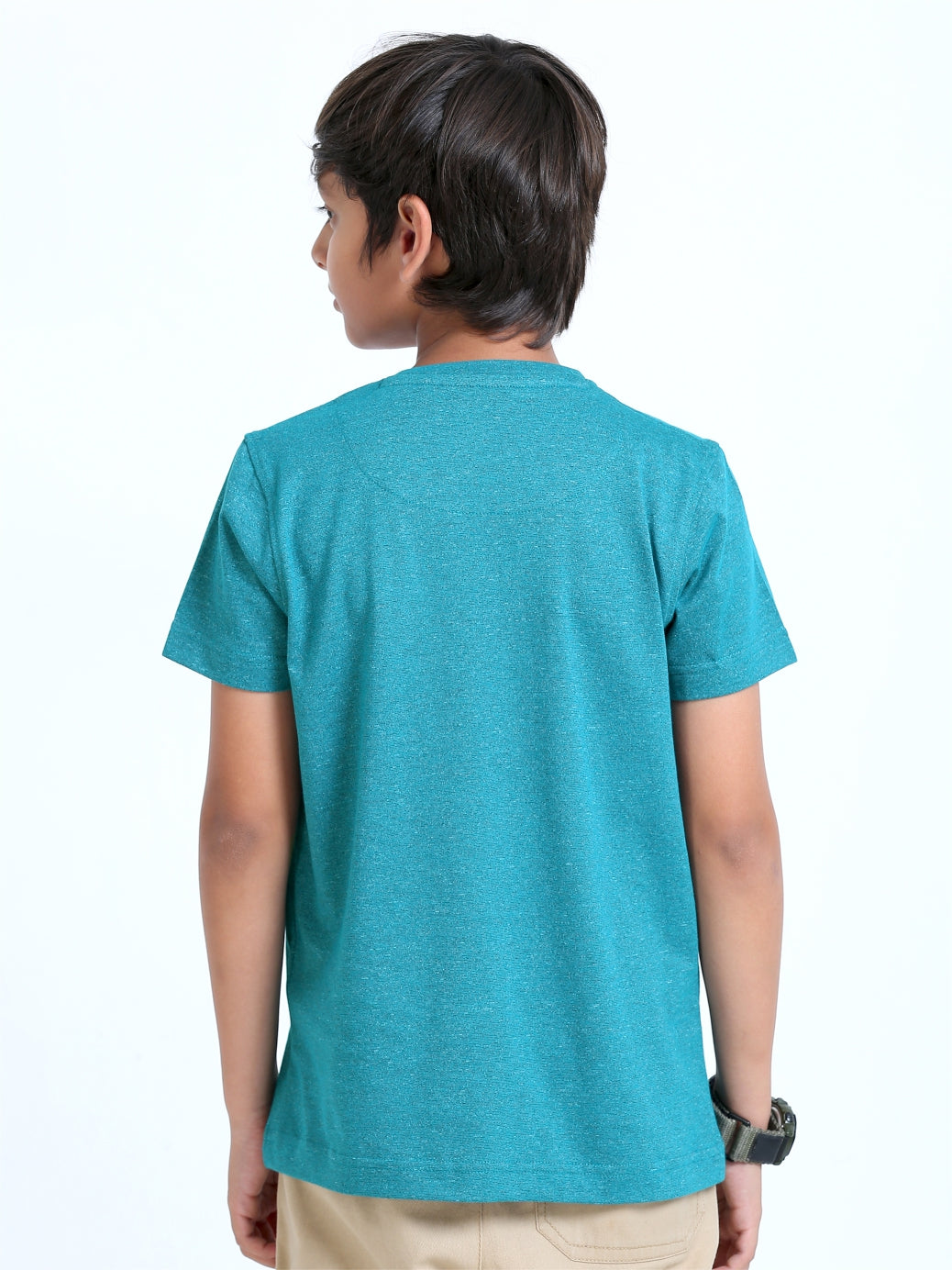 Jade Green Crew Neck T-Shirt - Cherokee Cotton